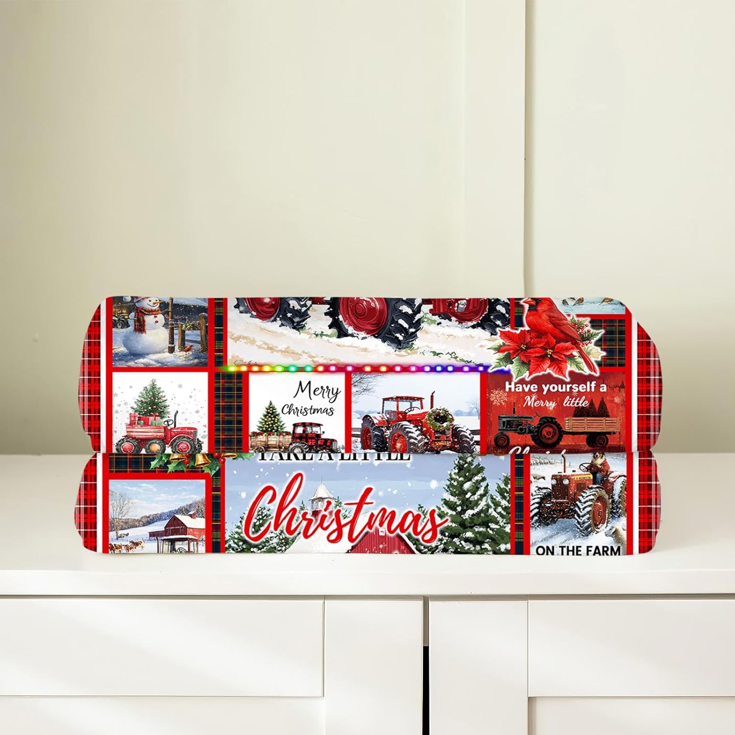 Christmas Blanket, Red Truck Throw Blanket, Winter Snow Gifts Blankets Snowman Stuff Fleece Flannel Plush for Girls Women Lovers Adults Soft Bedding Gift for Sofa Bed Office Decor 40"X50" - Image 8