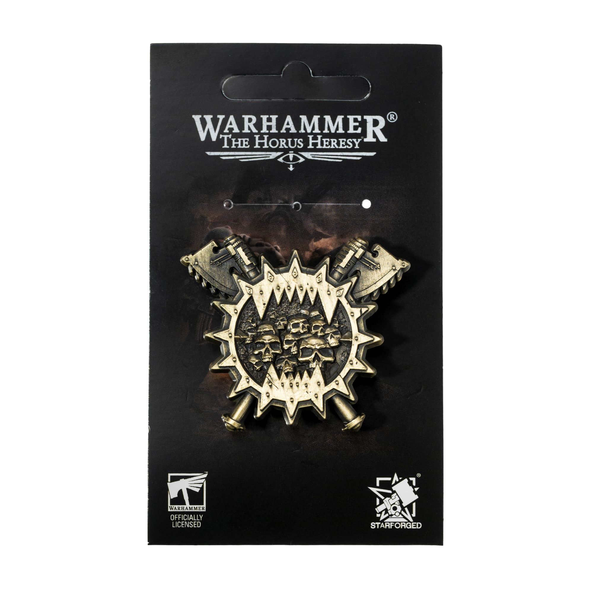 Starforged Warhammer Horus Heresy Burning Galaxy Legion Insignia Pin Pin Badge Broche 30K Joyería para hombre