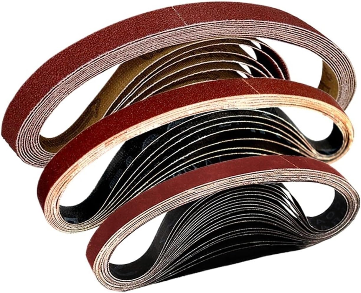 10pcs 10mm/13mm/20mm Sanding Belt Sandpapers for 10x330mm 13x457mm 20x520mm Air Belt Sander Polishing Papaer Grit 40-1000(10PCS 13mm,400 Grit)