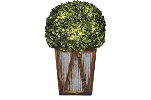 Teamson Home Artificial Boxwood Topiary Shrub - Front Porch Plant