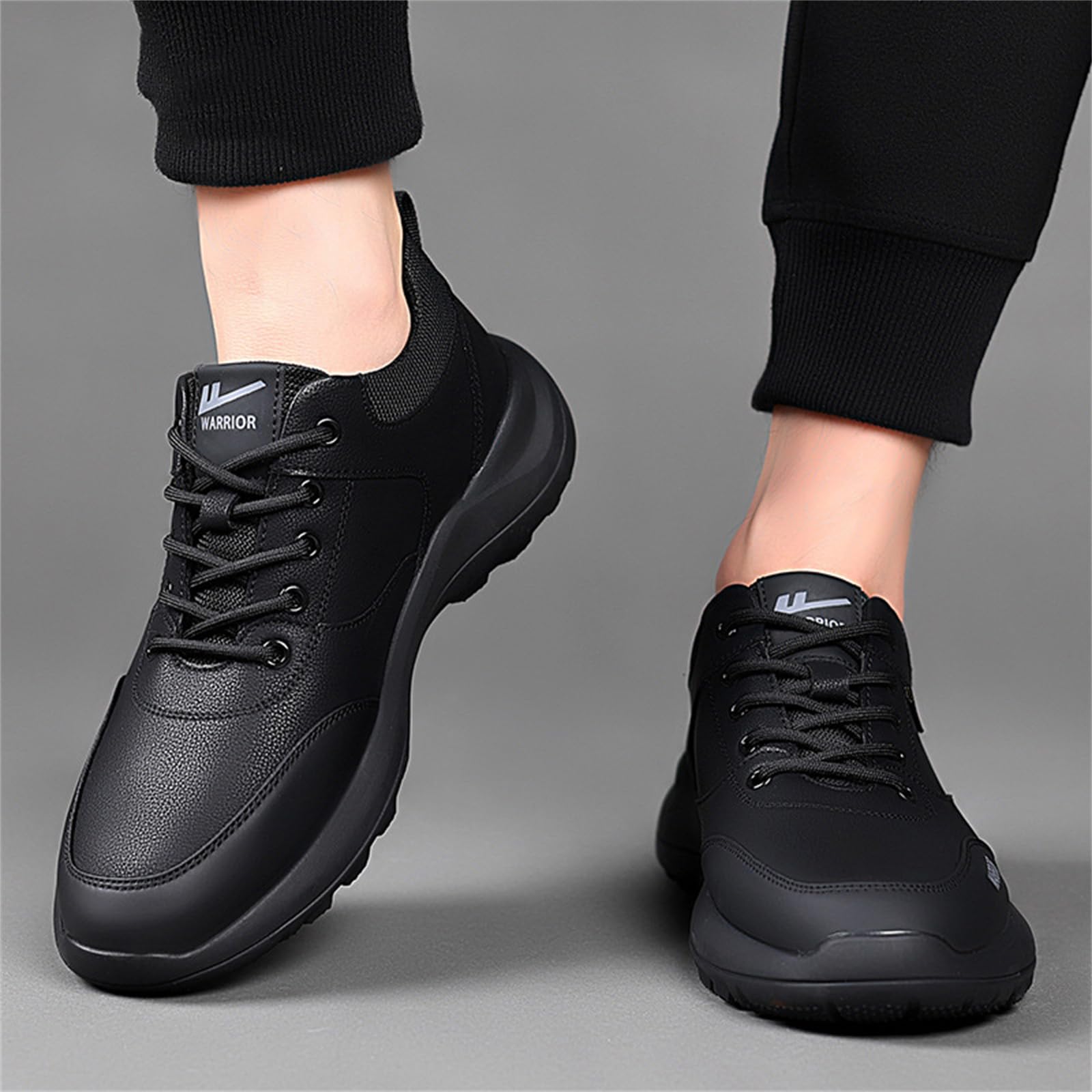 JiuQing Męskie skórzane trampki Casual Business Dress Shoes Wygodne buty do chodzenia z miękkim dnem