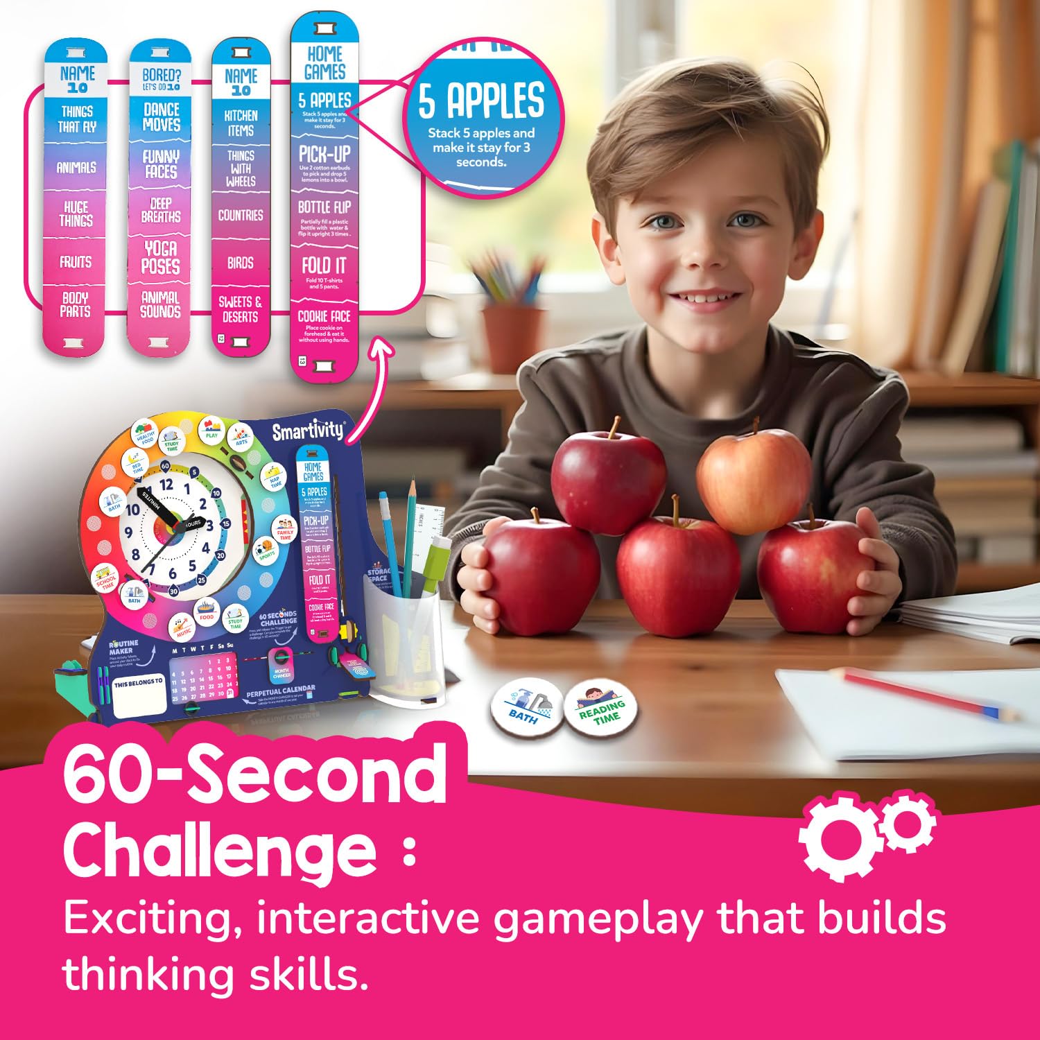 Smartivity DIY Interactive Clock With Stationary Organiser For Kids Ages 6-12|Features An Infinity Calendar|Birthday Gift For Boys&Girls|STEM Educational Toy For 6,7,8,9,10,11,12 Years,Multicolour - Image 4 thumbnail