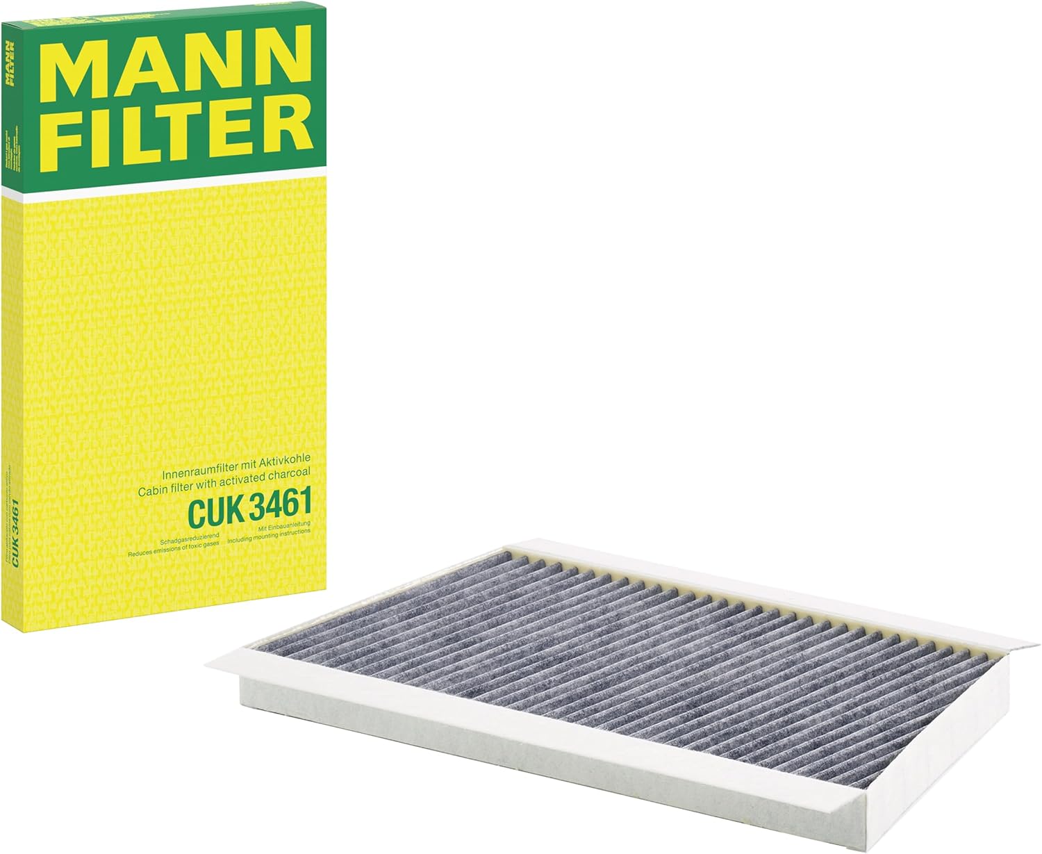 Mann-Filter CUK 3461 Cabin Filter With Activated Charcoal for select Mercedes-Benz models