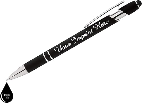 Miniatura 3 de ExpressDesigns - Juego de regalo de bolígrafos personalizados - Paquete de 2 bolígrafos de metal suave al tacto con caja de regalo - Bolígrafo de