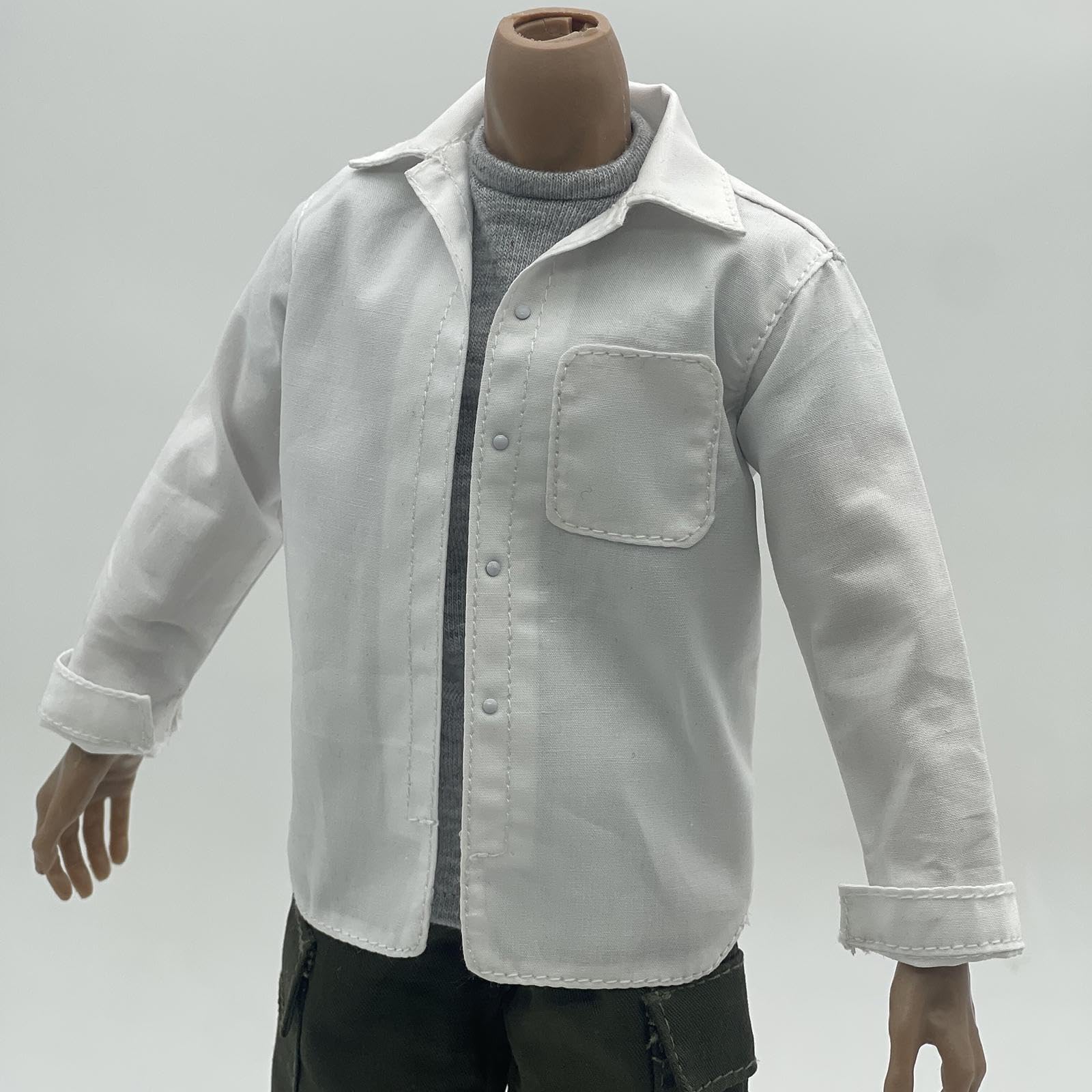 Generic 1/6 Scale Male Casual Shirt 1:6 Male Figure Casual Shirt Figures  Costume for 12 Inch, White, Figures - Amazon Canada