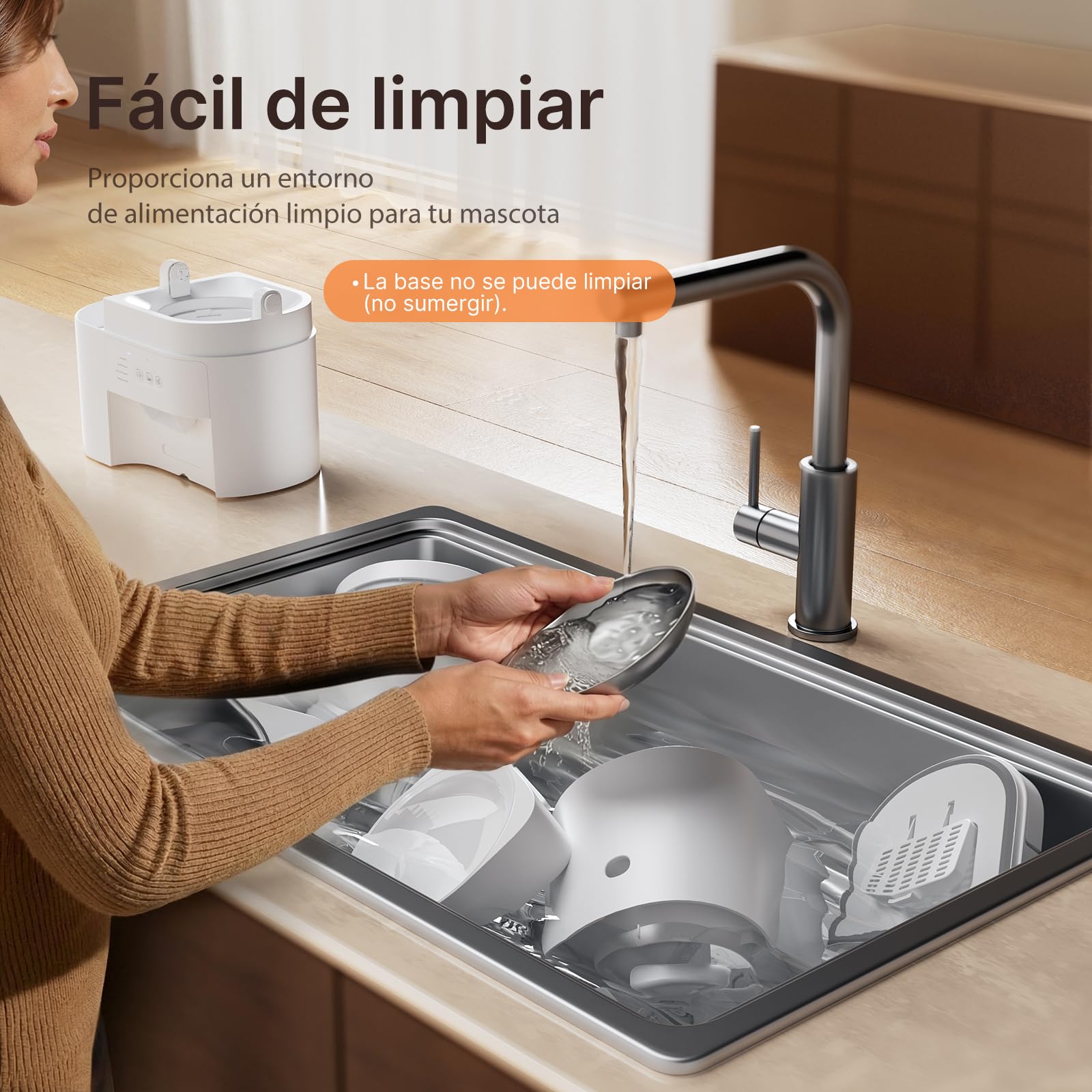 Comedero Automático y para Agua Gatos 2 en 1, WiFi 5G App, 4L Comida y 3L Agua, Grabación de Voz, 10 Comidas Programables, 1-15 Porciones, Dispensador Automático para Gatos y Perros Pequeños