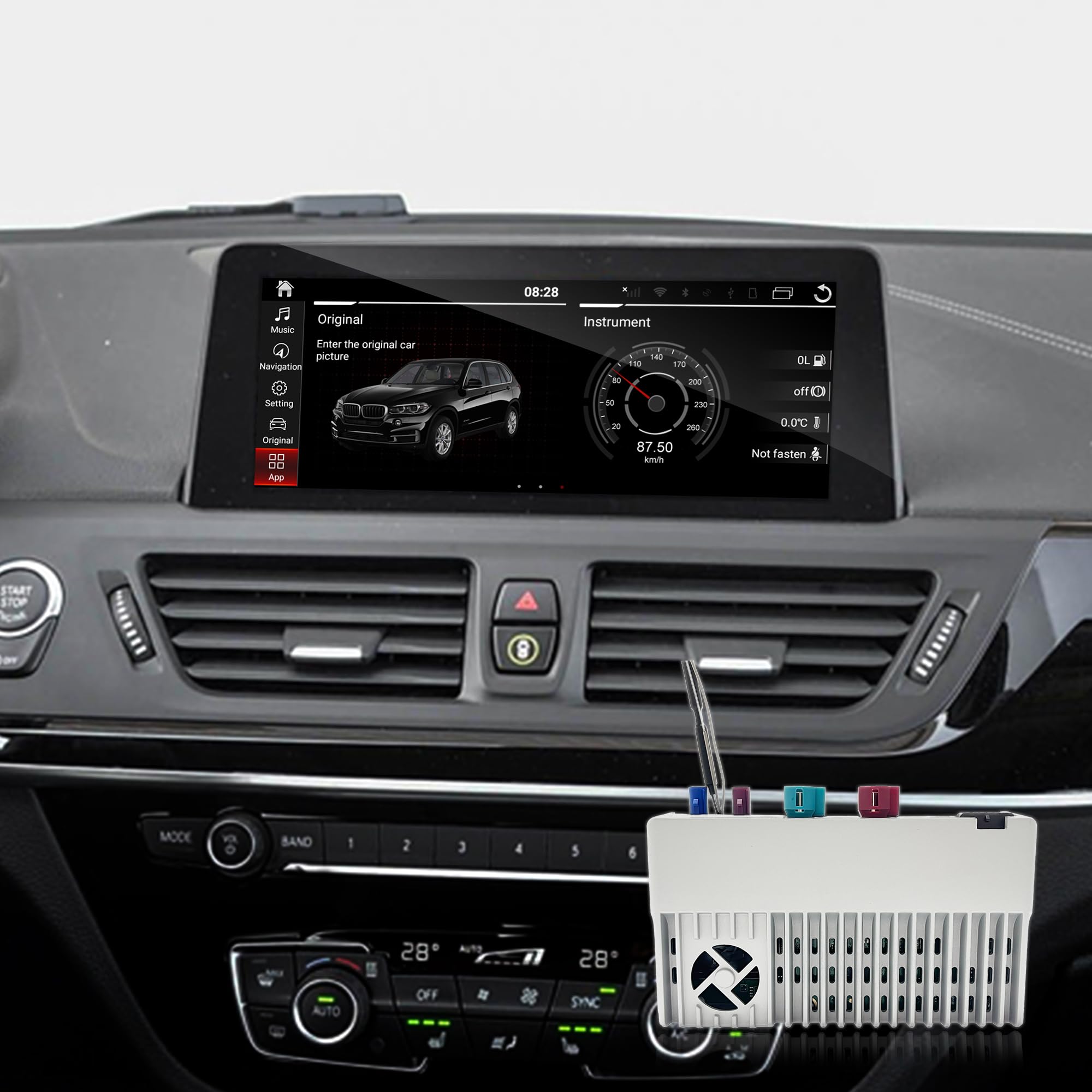 CarPlay Adapter for BMW 1 NBT EVO iD6 F20 F21 Wireless CarPlay Android Auto Screen Mirroring on 8.8/10.25 iDrive Screen Access Android Apps Navigation Google Maps Spotify Netflix TikTok (256GB)