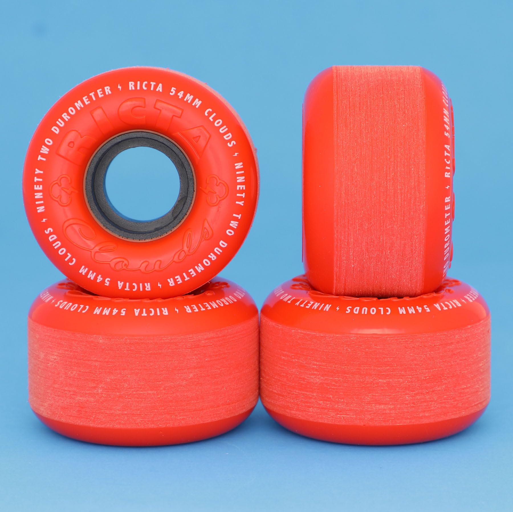 Amazon.co.jp: Ricta 54mm Clouds Red Orange 92a スケートボード 
