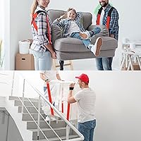 Vista 7 de Ytonet Correas móviles, correas de elevación para muebles de movimiento, sistema de elevación y movimiento de hombros para 2 personas
