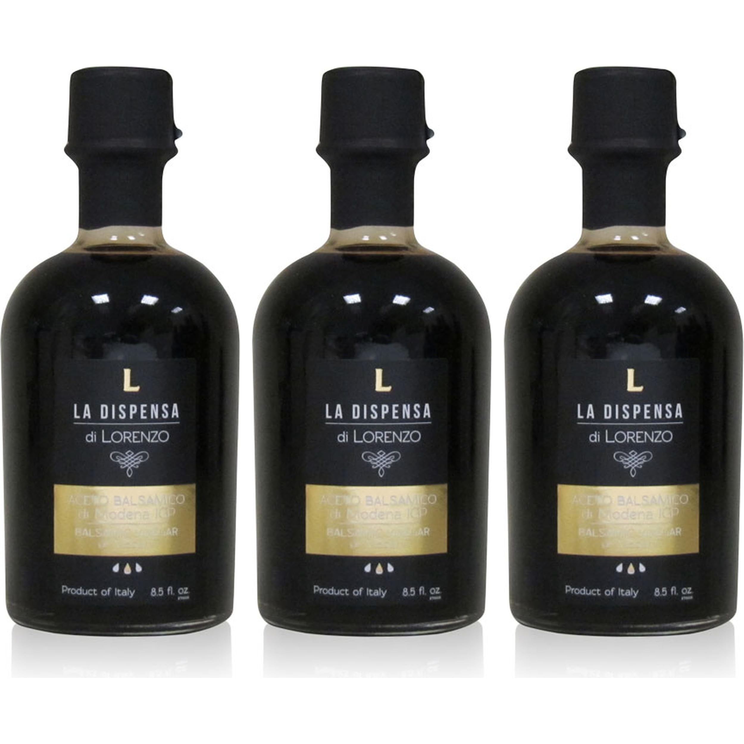 LORENZO Balsamico Essig aus Modena IGP Gold Italien inkl. FeinWert E-Book (3 x 250 ml)