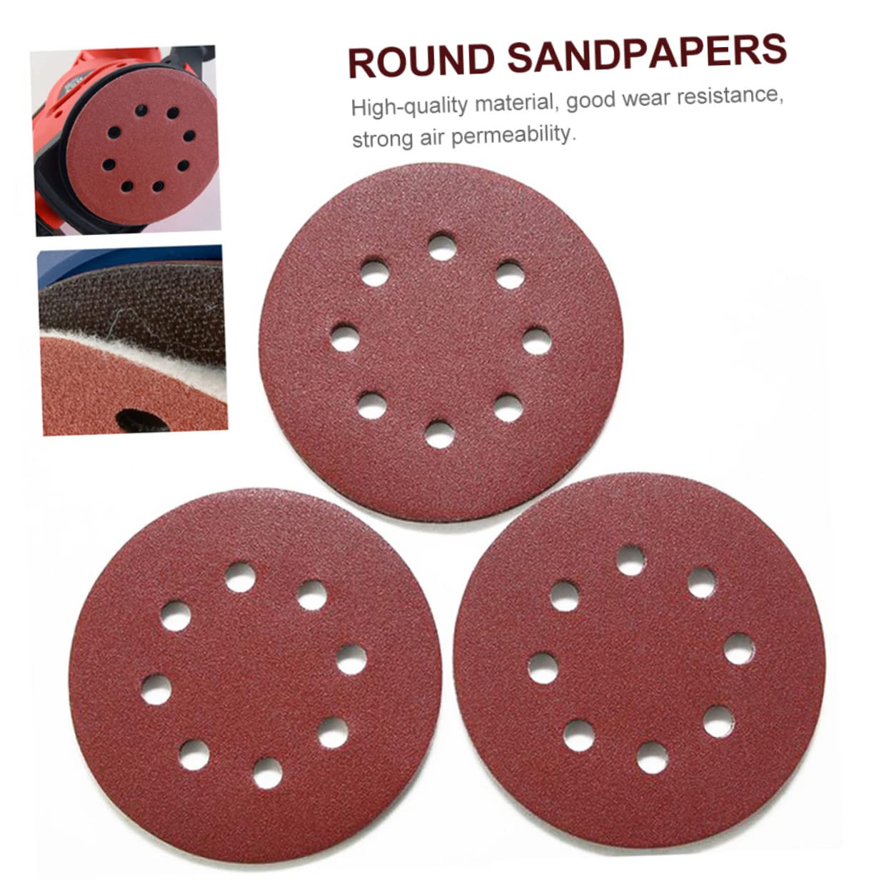 Gatuida 100 Pezzi Dischi Abrasivi Rotondi Floccati Da 5 Pollici Carte Abrasive Per Lucidatura Del Legno e Metallo Set Assortito 10 Grane (60 80 100 120 180 240 320 400 600)