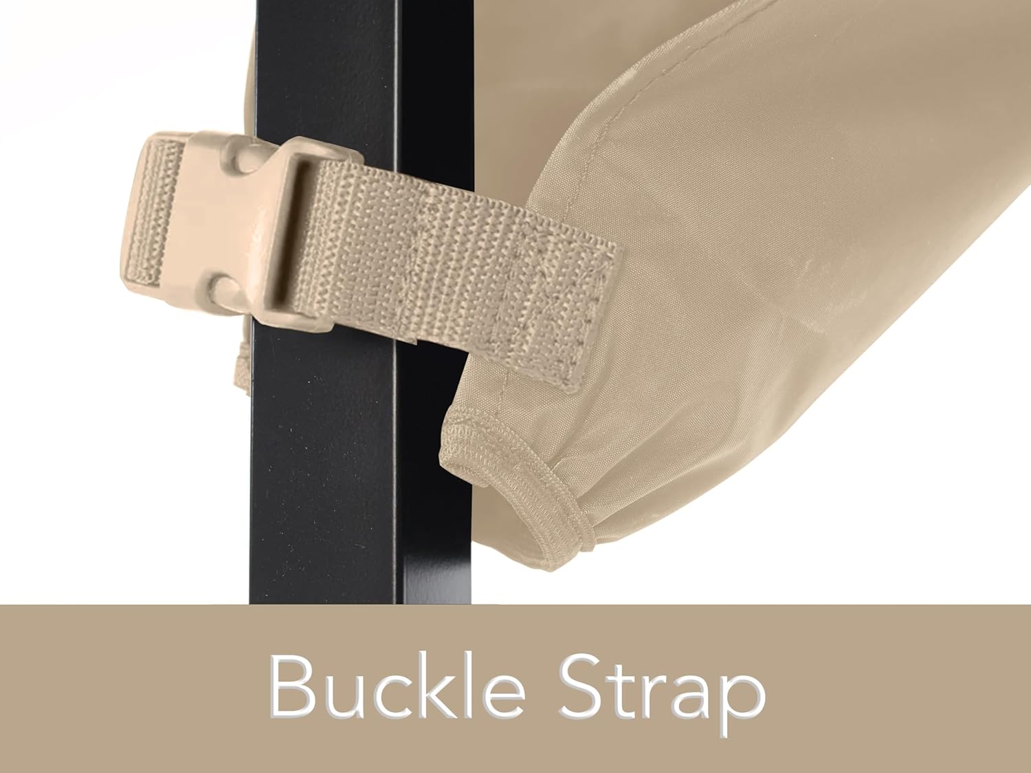 Covermates Ping Pong Table Cover – Water-Resistant All-Weather, Heavy-Duty Vinyl with Soft Lining, Elastic Hem and Buckle Straps, Indoor Outdoor Table Tennis Cover, 110W x 60D x 30H, Classic Tan