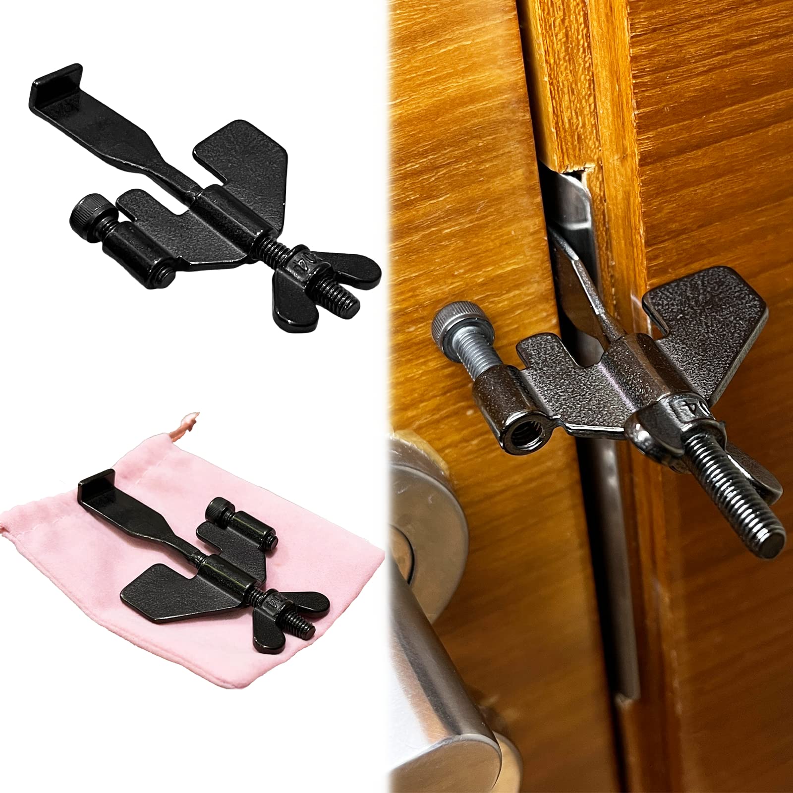 Portable Door Lock, Adjustable Portable Door Lock for Travel, Safety Locks for Doors, Door Lock Security for Hotel, Home, Dormitories, Apartment