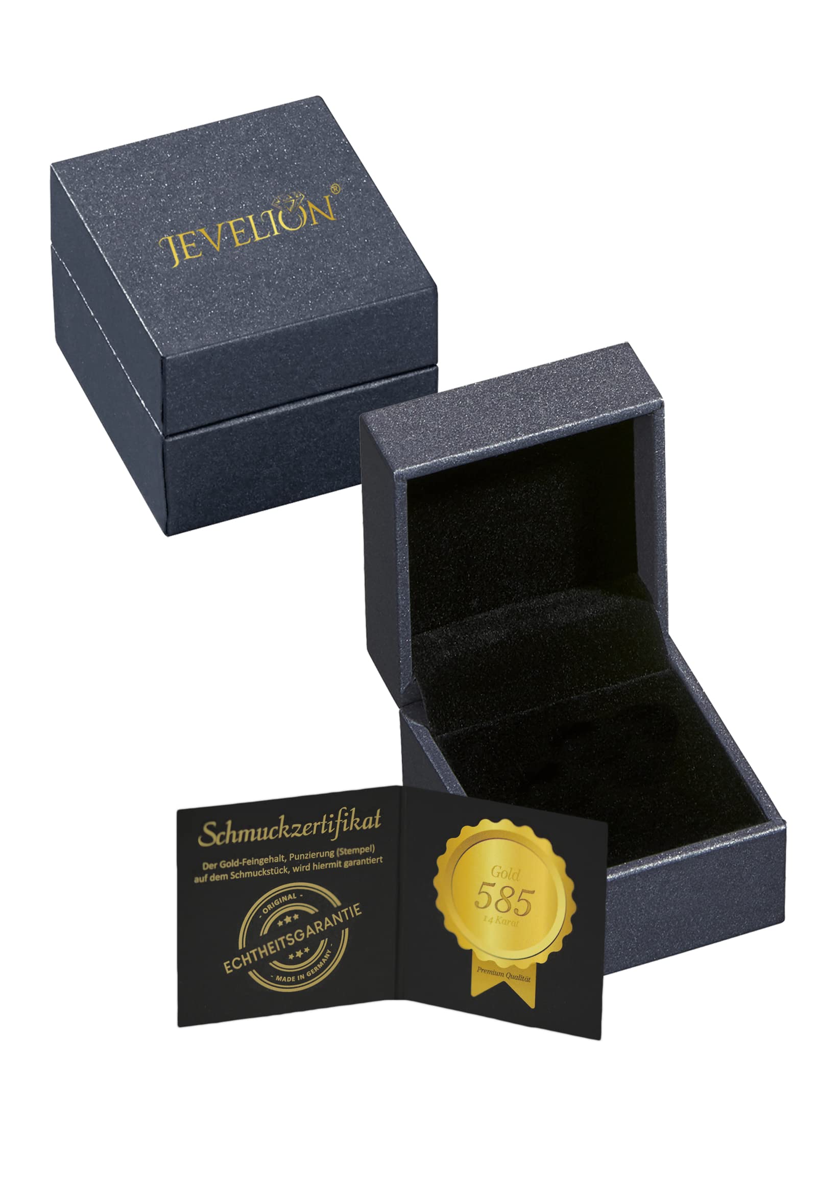 Herz Medaillon Antik-mattiert-geschwärzt zum Öffnen Anhänger für 2 Bilder 585 Gold Bild Amulett oval für Damen mit Halskette oder ohne Kette wählbar + Schmuck-Etui