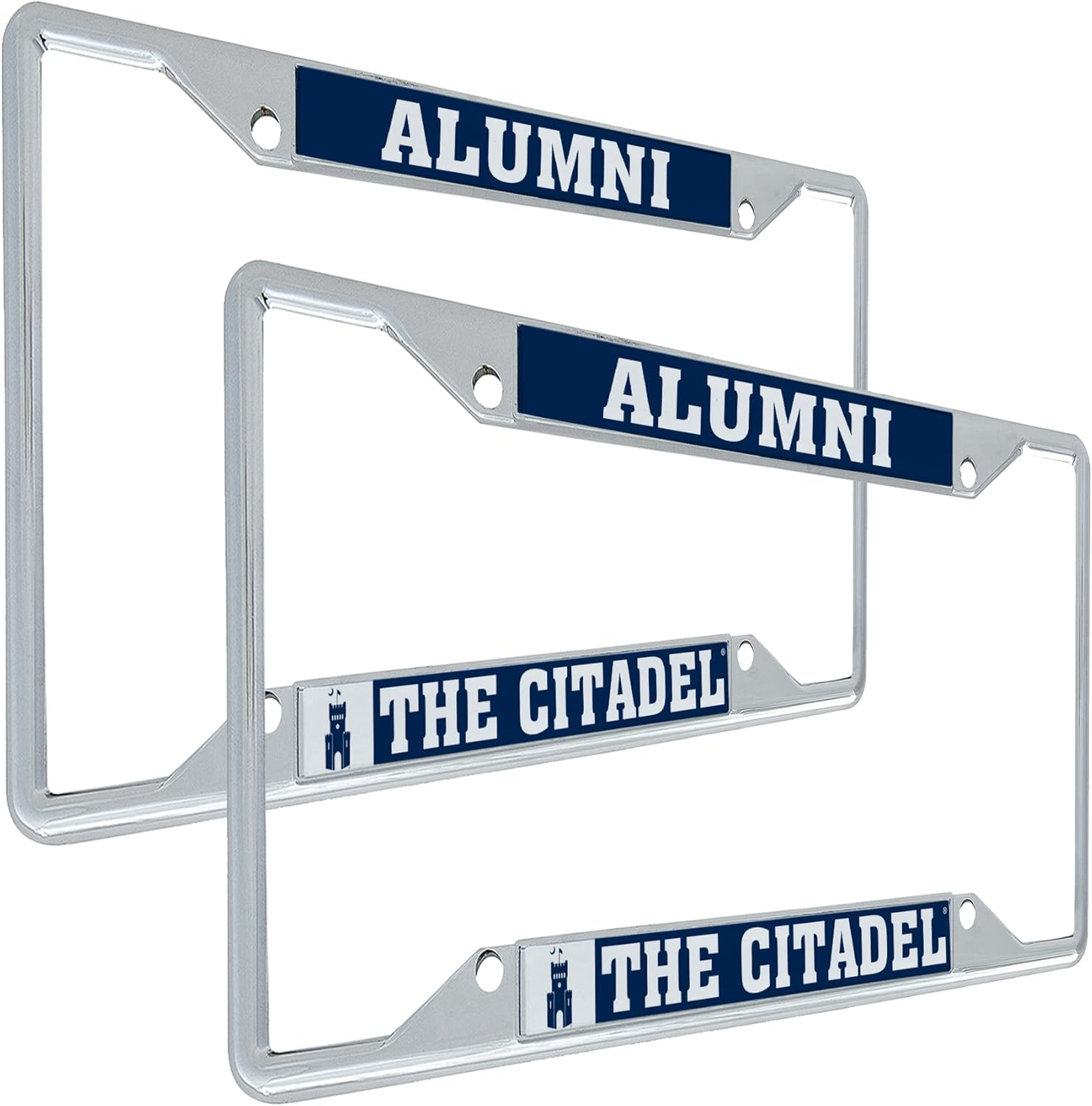 Desert Cactus The Citadel License Plate Frame Car Tag Holder for Front or Back of Car Officially Licensed Metal (Alumni 2-Pack)