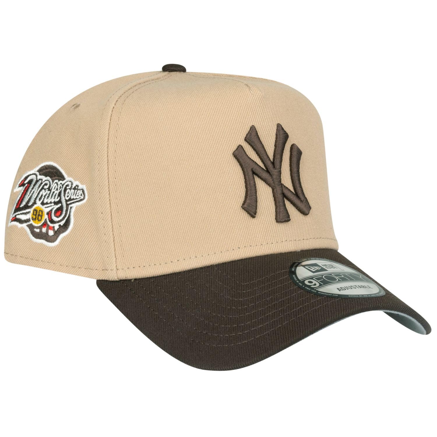 New Era 9Forty A-Frame Cap - WS New York Yankees Camel - One Size
