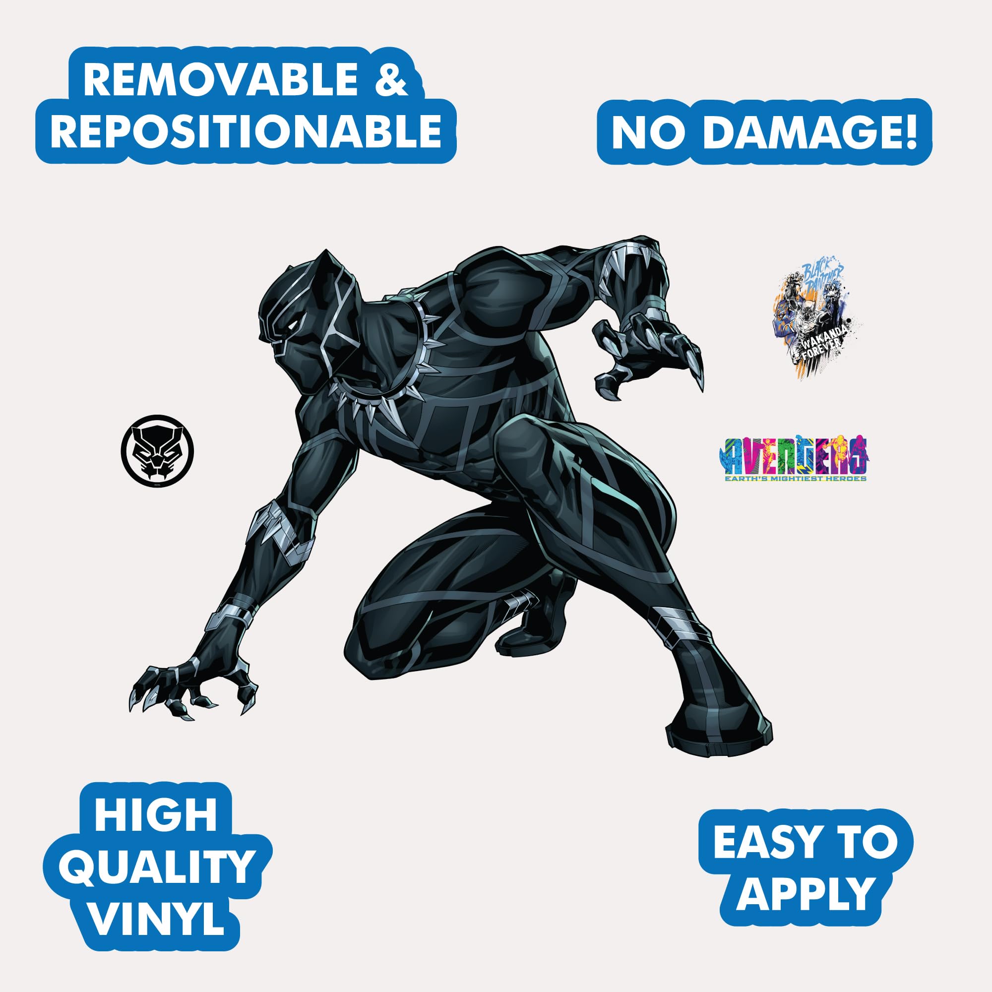 Amazon.com: Wall Palz Marvel Black Panther Wall Decal - Augmented