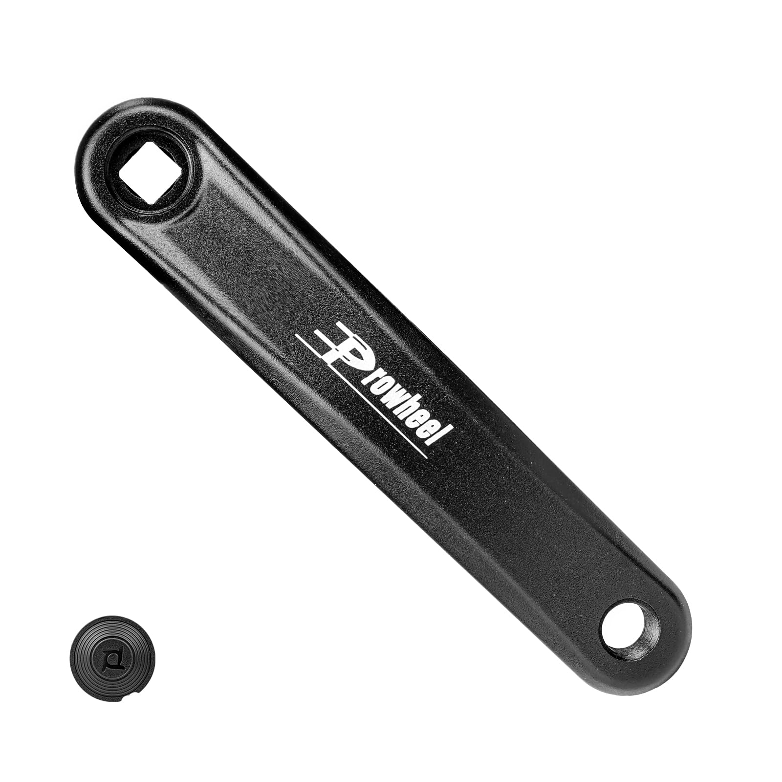 WEEROCK Prowheel Bike Left Crank Arm 165mm Aluminium Alloy Square Hole with Plastic Dustproof Cover Bicycle Replacement Prat