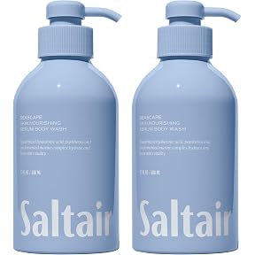 Saltair Body Wash 2-Pack – Salt Water Vanilla – Moisturizing Body Wash with Multi-Algae Complex – Scented Shower Gel for Women and Men – 2x 17oz – Vegan, Cruelty-Free, Paraben-Free