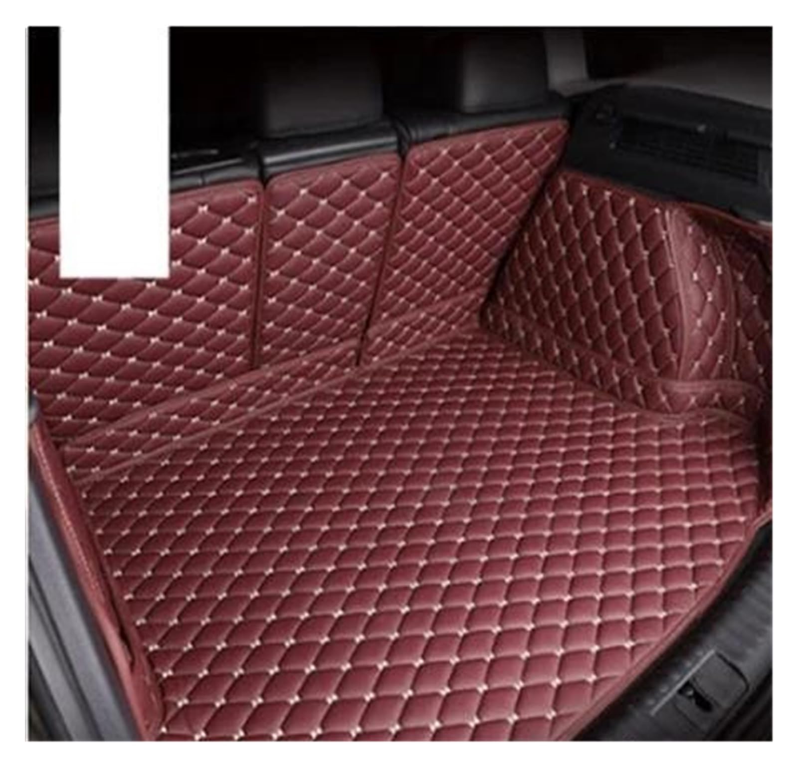 Tapis de coffre en cuir Subaru Forester doublure de luxe vin rouge - 8