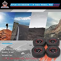 Vista 4 de Goolsky 4 piezas AUSTAR ax-3020 C 1.9 pulgadas Escala 1/10 neumáticos con llanta de rueda para 1/10 D90 SCX10 CC01 RC Rock Crawler, Rojo