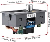 Vista 5 de DROK Regulador de Voltaje Ajustable CC, Convertidor Buck Boost 6.0V-36V 9v 12v a CC 0.6-36V 24v 5A Panel de Fuente de Alimentación, Módulo