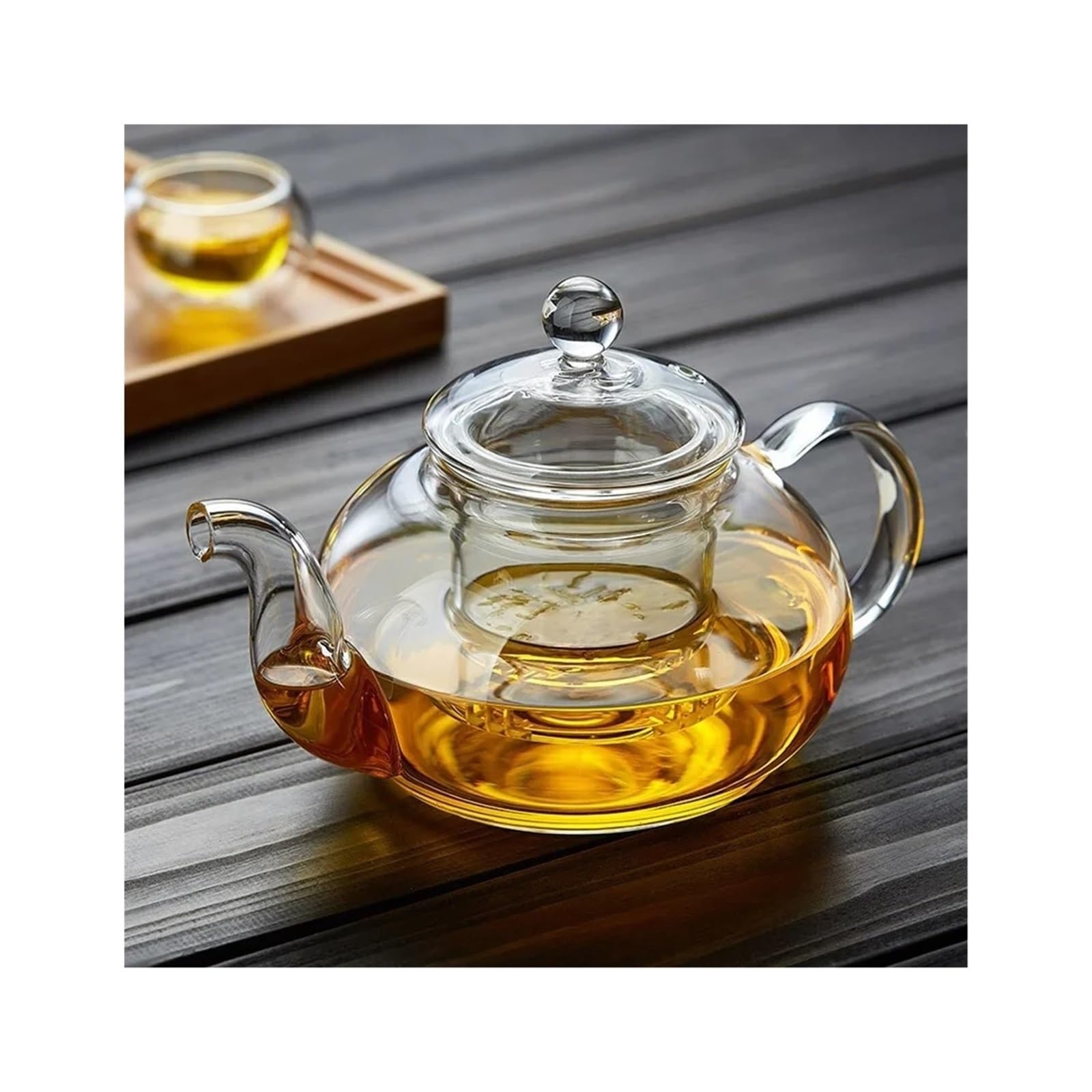 Service à thé en verre avec théière chinoise 800ml en verre borosilicate haut de gamme