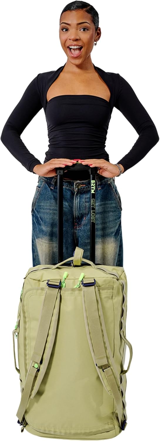 Baboon to the Moon 55L Rolling Duffle Bag with Wheels and Handle | Large Duffle Bag for Travel, Check In Luggage with Wheel, Rolling Suitcase, Travel Luggage, Suitcases with Wheels (Circuit)
