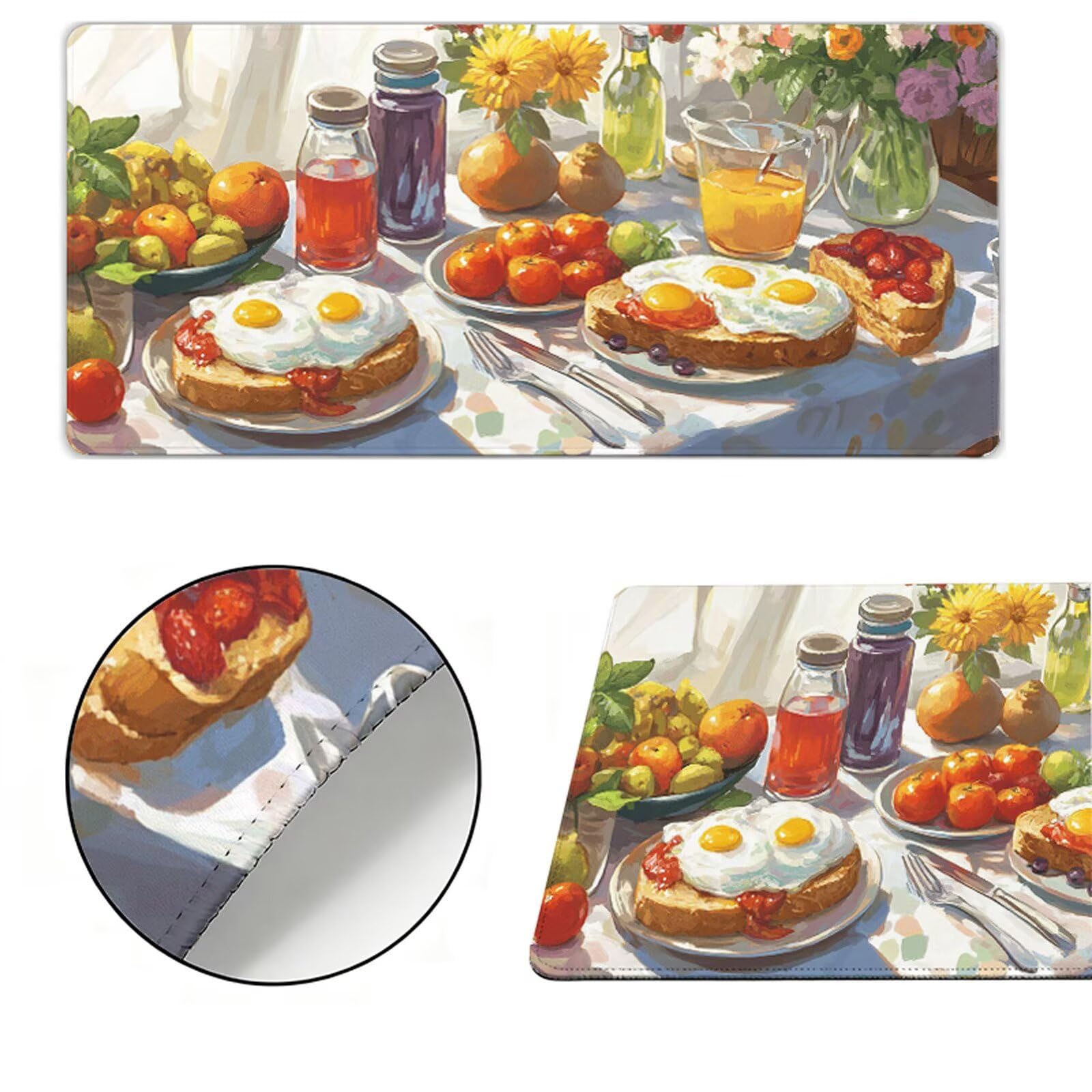Podkładka pod mysz XXL 1200x600x3mm podkładka pod mysz owocowa podkładka pod mysz kolor poprawia precyzję i szybkość, antypoślizgowe wodoodporne, szyte krawędzie, akcesoria do gier, komputer biurowy