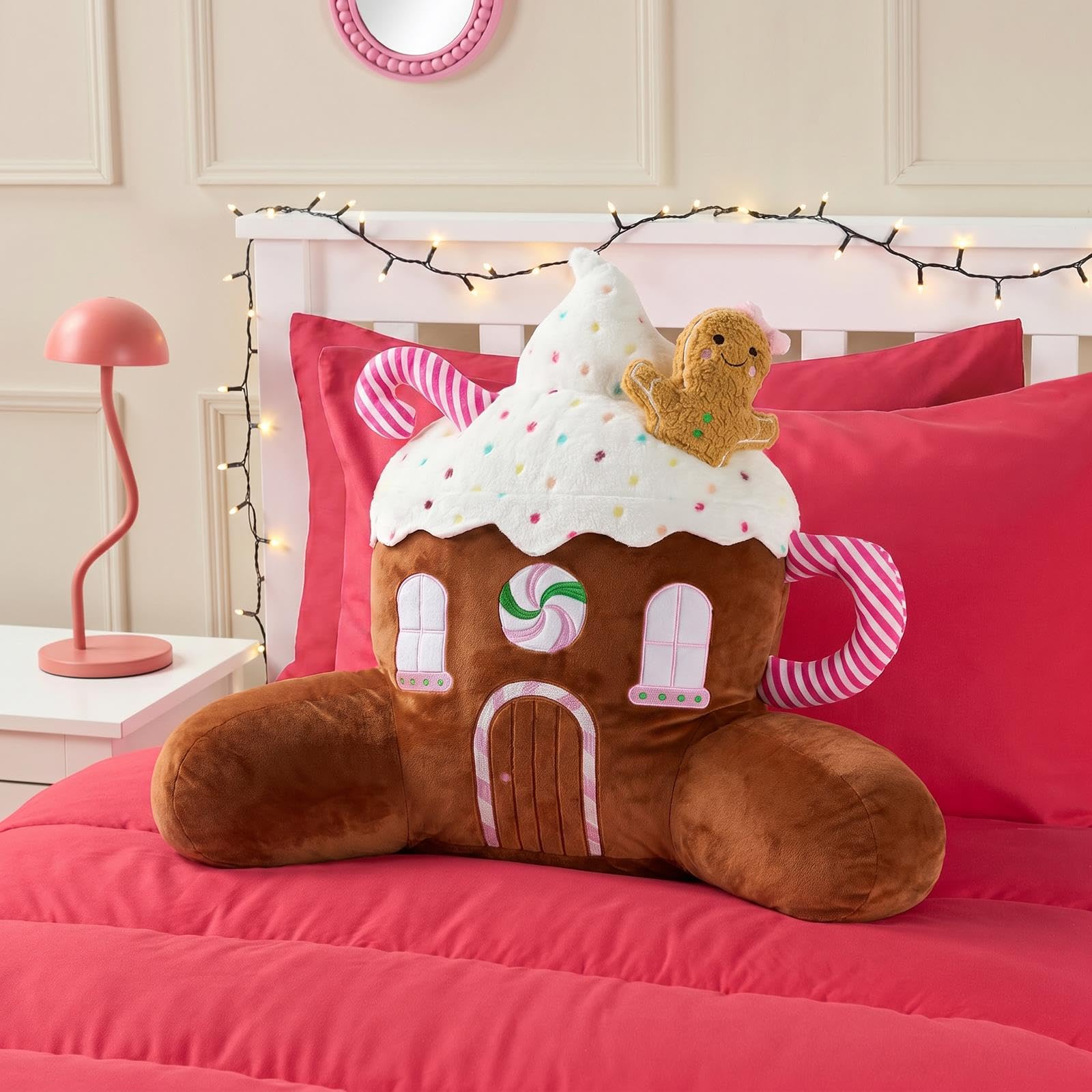 OHS Gingerbread Latte Cuddle Cushion Fleece Chair Bed Cushion, Brown