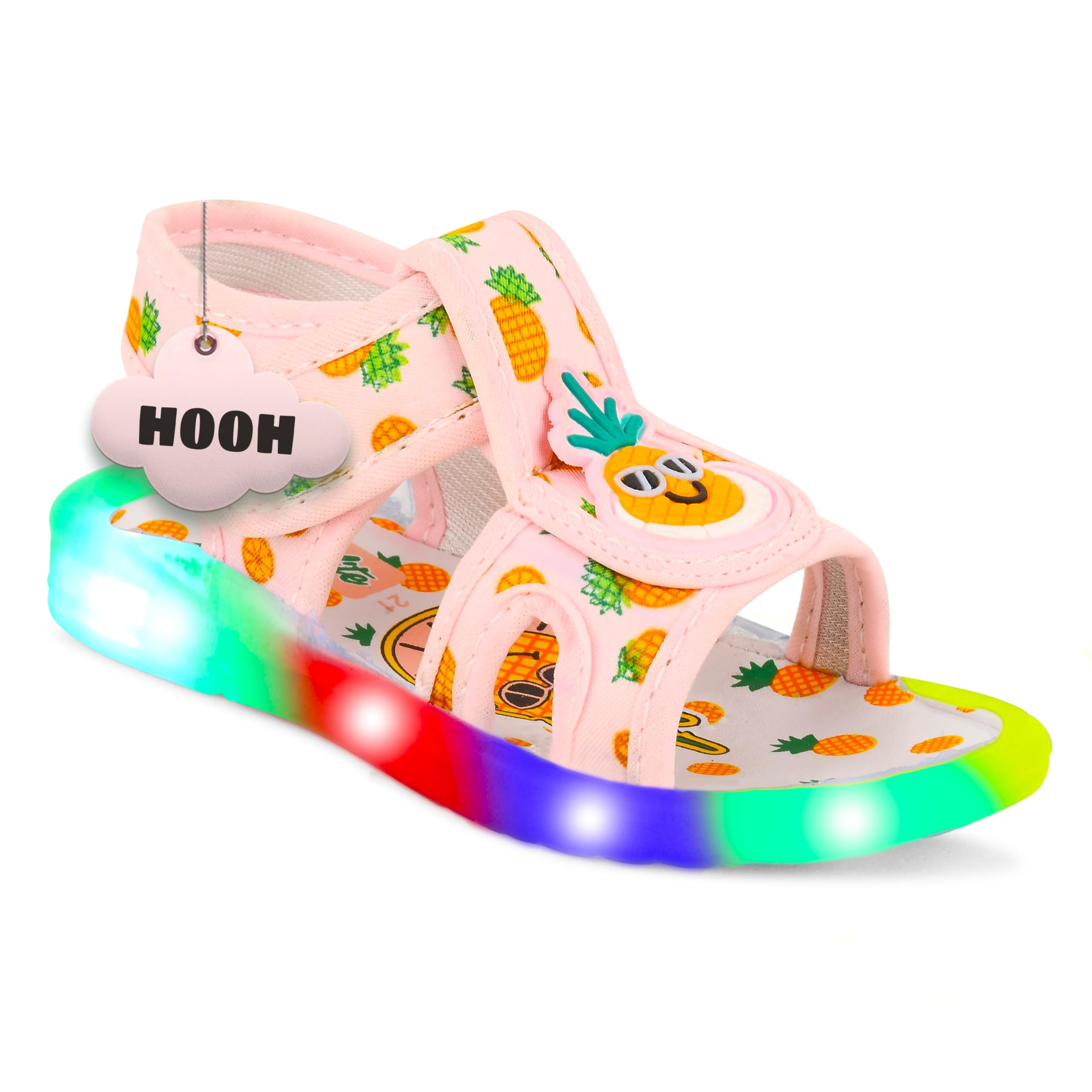 HOOH-Now comfort in FashionKids LED Light Up Sandals, Waterproof, Comfortable Insole, Bright Ankle Lights, Ideal for Summer Fun(LED Lights in Latter Part of Shoe ONLY)