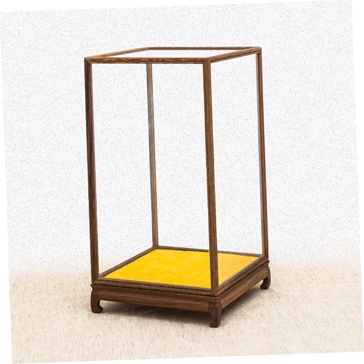 Ciieeo Vitrina Caja de Exhibición Transparente de Vidrio para Figuras y Adornos Organizador Decorativo para Buda y Coleccionables Adecuada para Salón y Entrada Tamaño 12X12X17 Cm Multifuncional