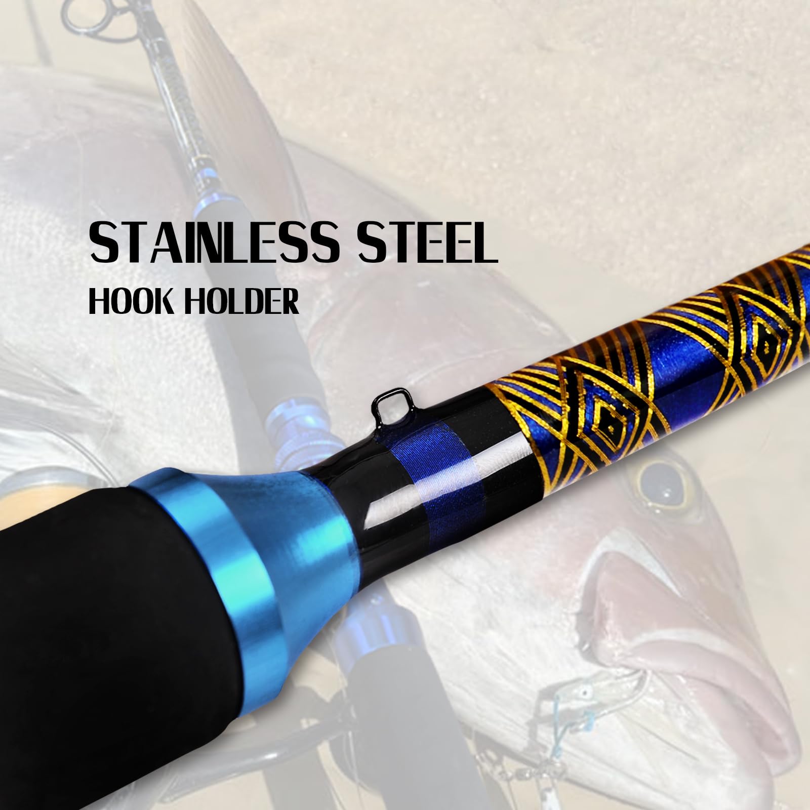 Saltwater Jigging Spinning Rod 1-Piece Heavy Jig Fishing Rod (30 50-80lbs