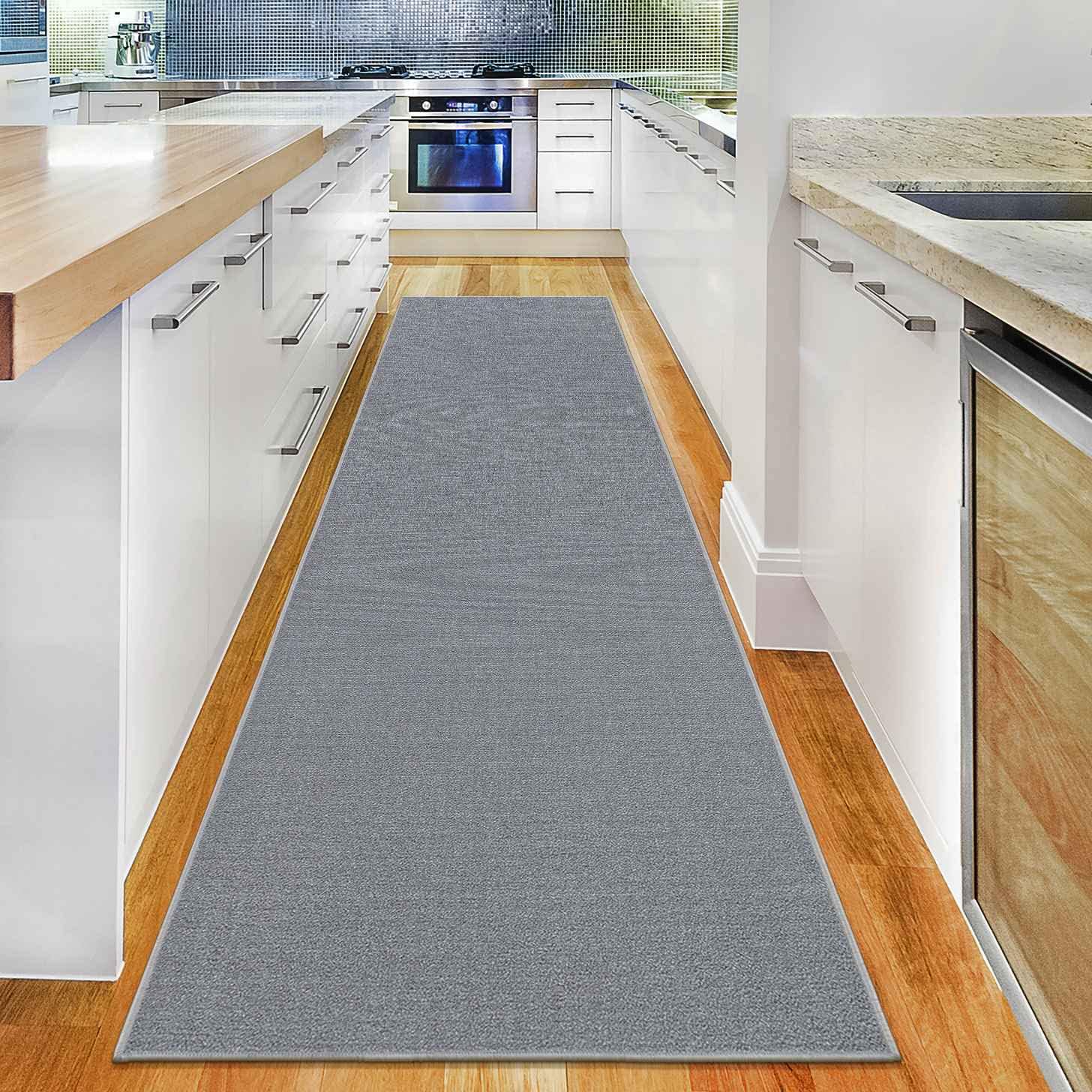 Ottomanson Tapis de couloir collection Ottohome uni dos en caoutchouc