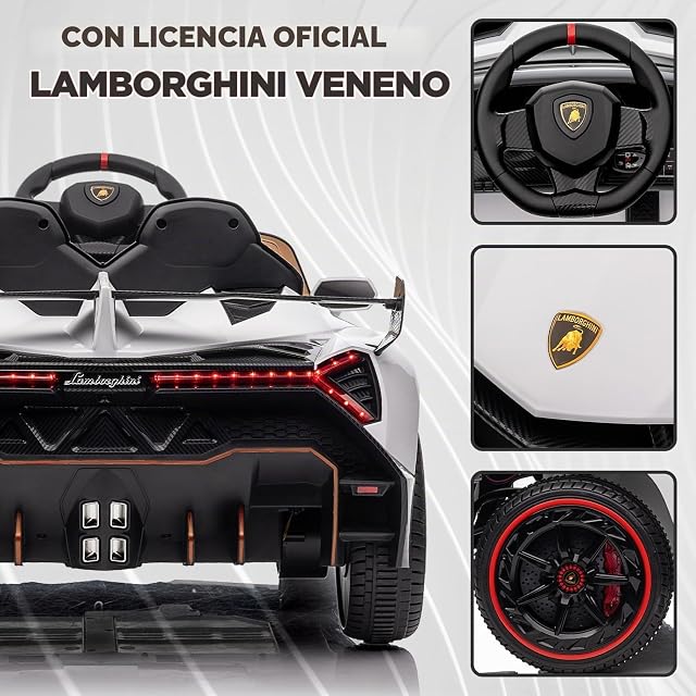 Foto 2 de 8 de GarveeHome Coche eléctrico Infantil Lamborghini 12V con Licencia, Puertas Tipo Tijera