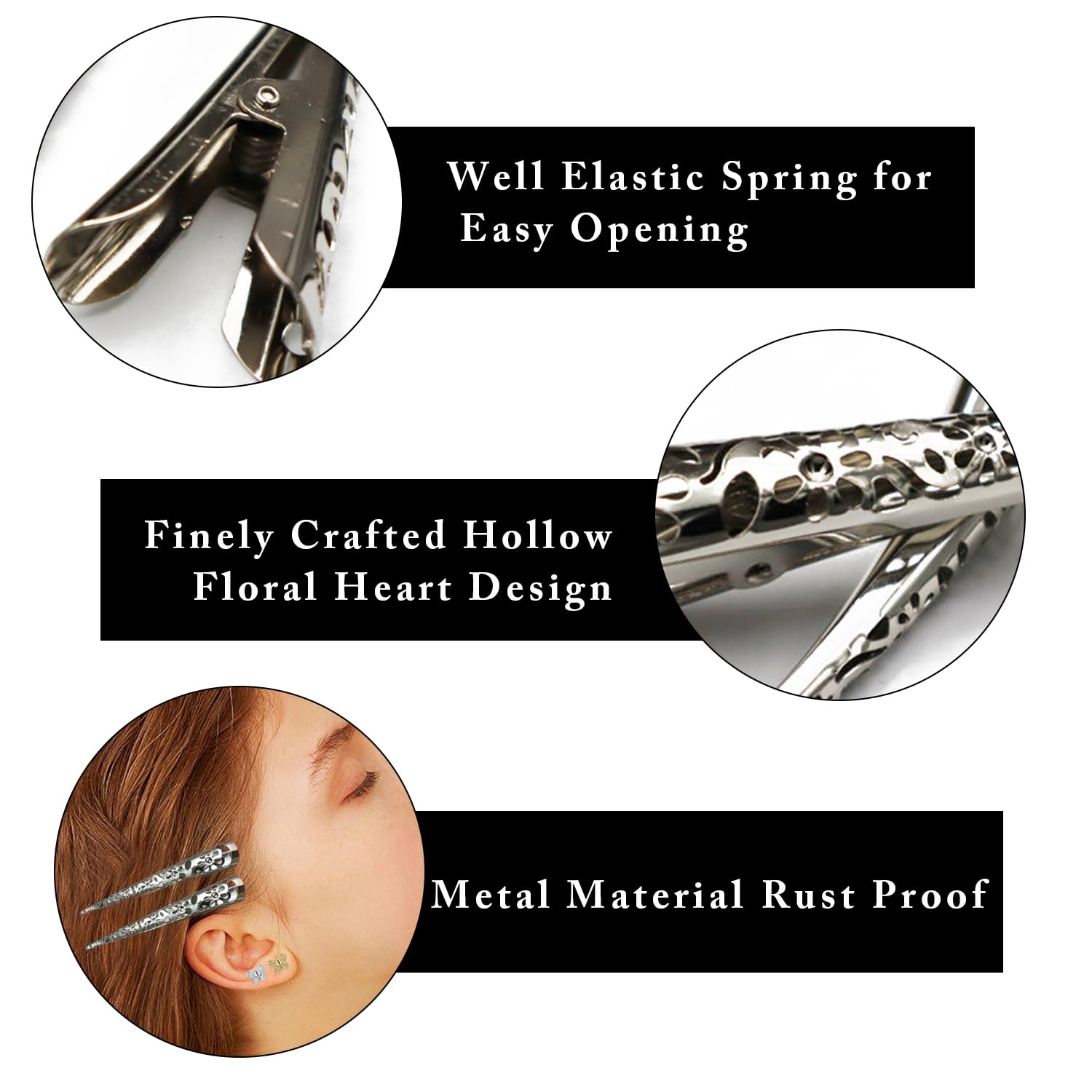 ZEACCT 4-Piece Duckbill Hair Claw Set - Image 3