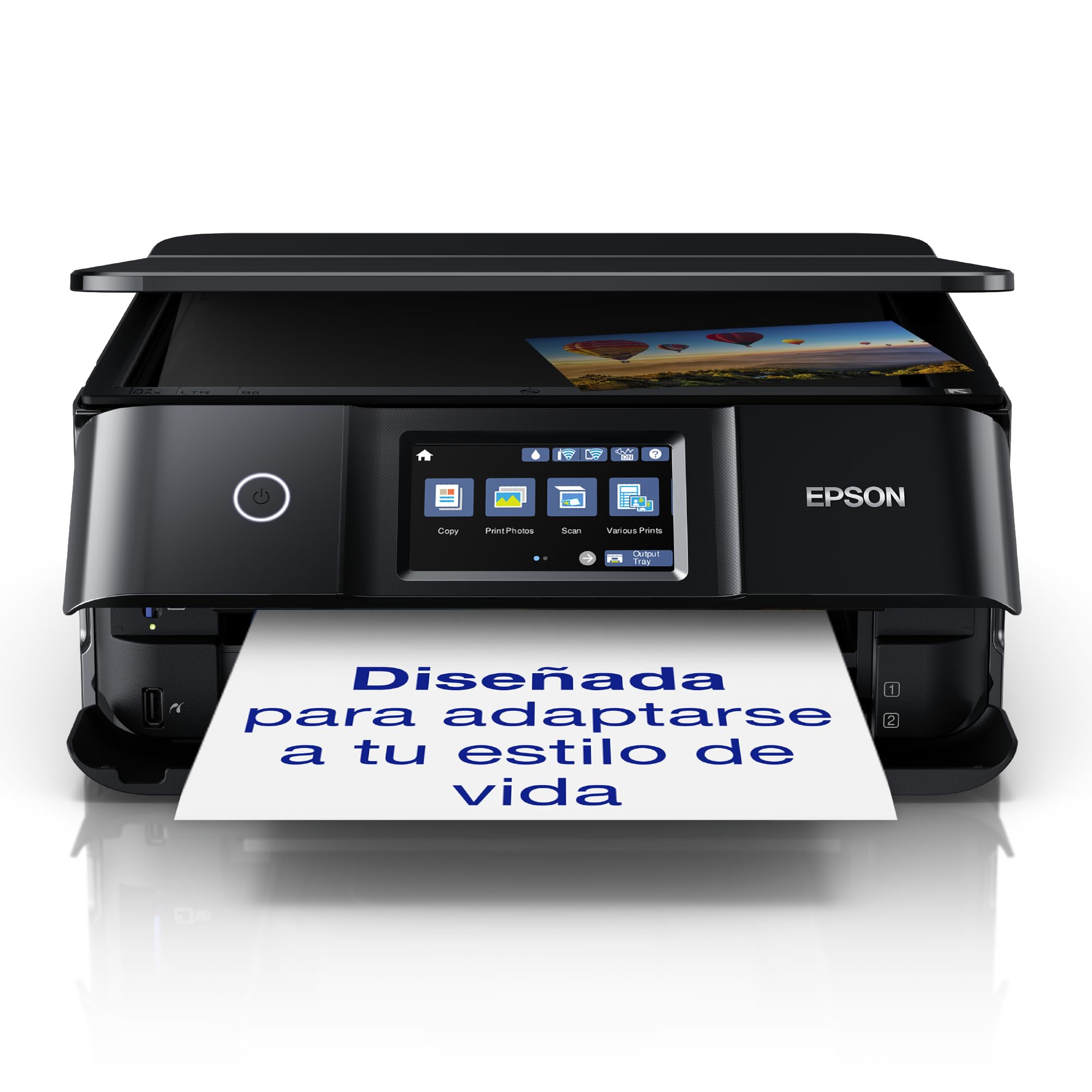 Epson Expression Photo XP-8700, Impresora Fotográfica WiFi A4 Multifunción 3en1 con Impresión Doble Cara (Dúplex), Pantalla Táctil, Bandeja Independiente Fotografía, Tinta 6 Colores, Negro