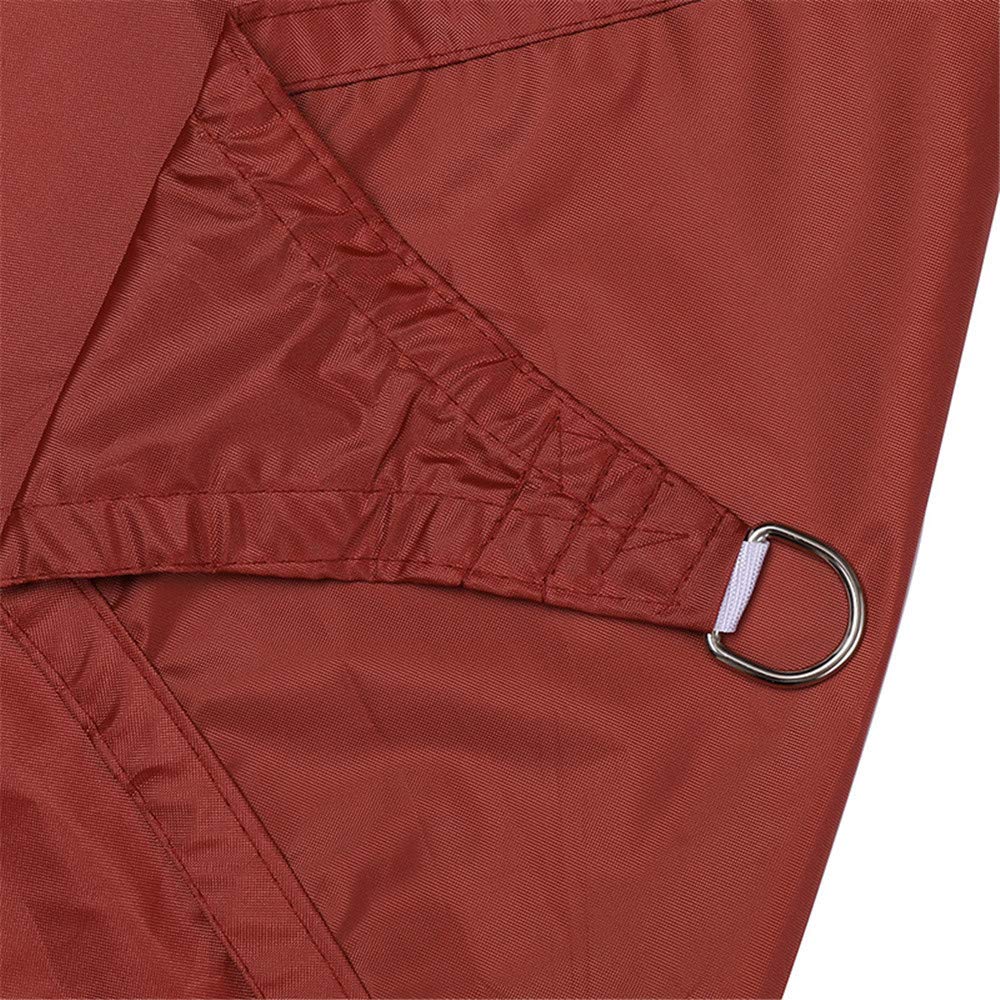 Tenda parasole triangolare, impermeabile, protezione dai raggi UV, per esterni, giardino, terrazza, cortile, feste, con corda (5 x 5 x 7 m, rosso ruggine)