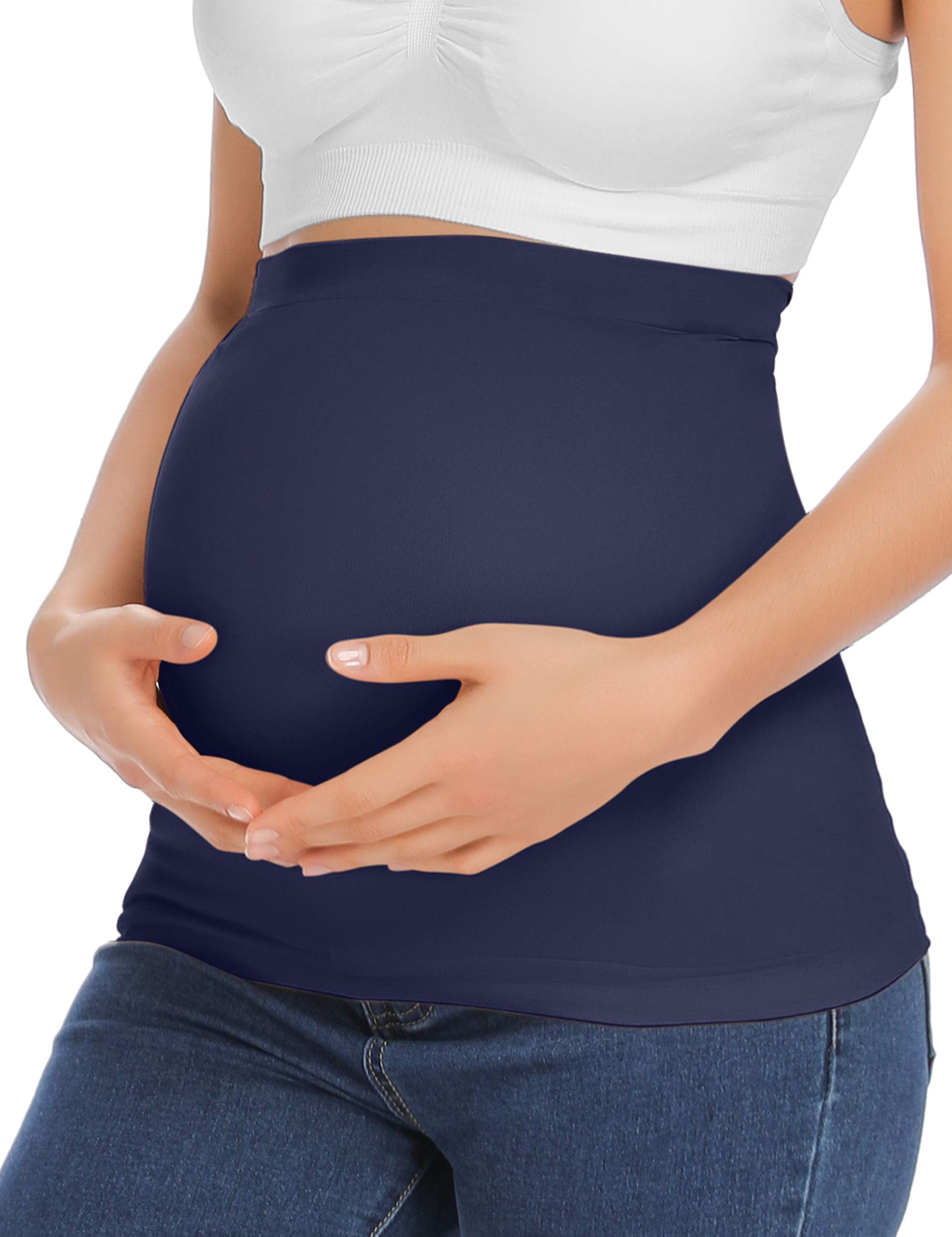 RheaneBelly Band for Pregnancy Pant Extender Navy 2, L. Navy, 2