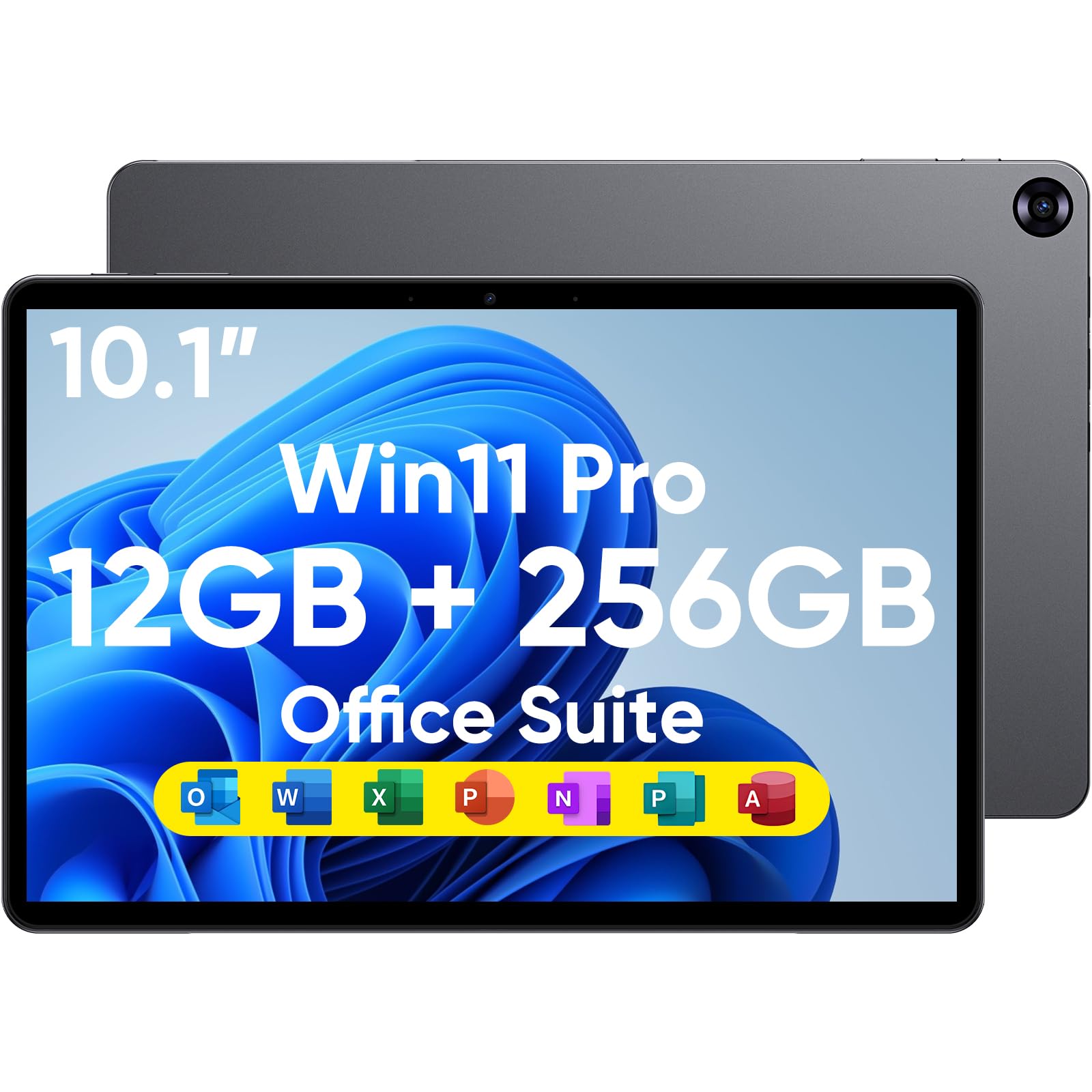 Brhona 10,1" 2 en 1 Tablet 12GB RAM, 256GB SSD, Win 11 Pro Procesador Inte M3-8100Y (hasta 3,40 GHz) |Pantalla táctil con lápiz y teclado | WiFi 5,BT5, HDMI (tableta de 10,1" con teclado y lápiz) — view 9