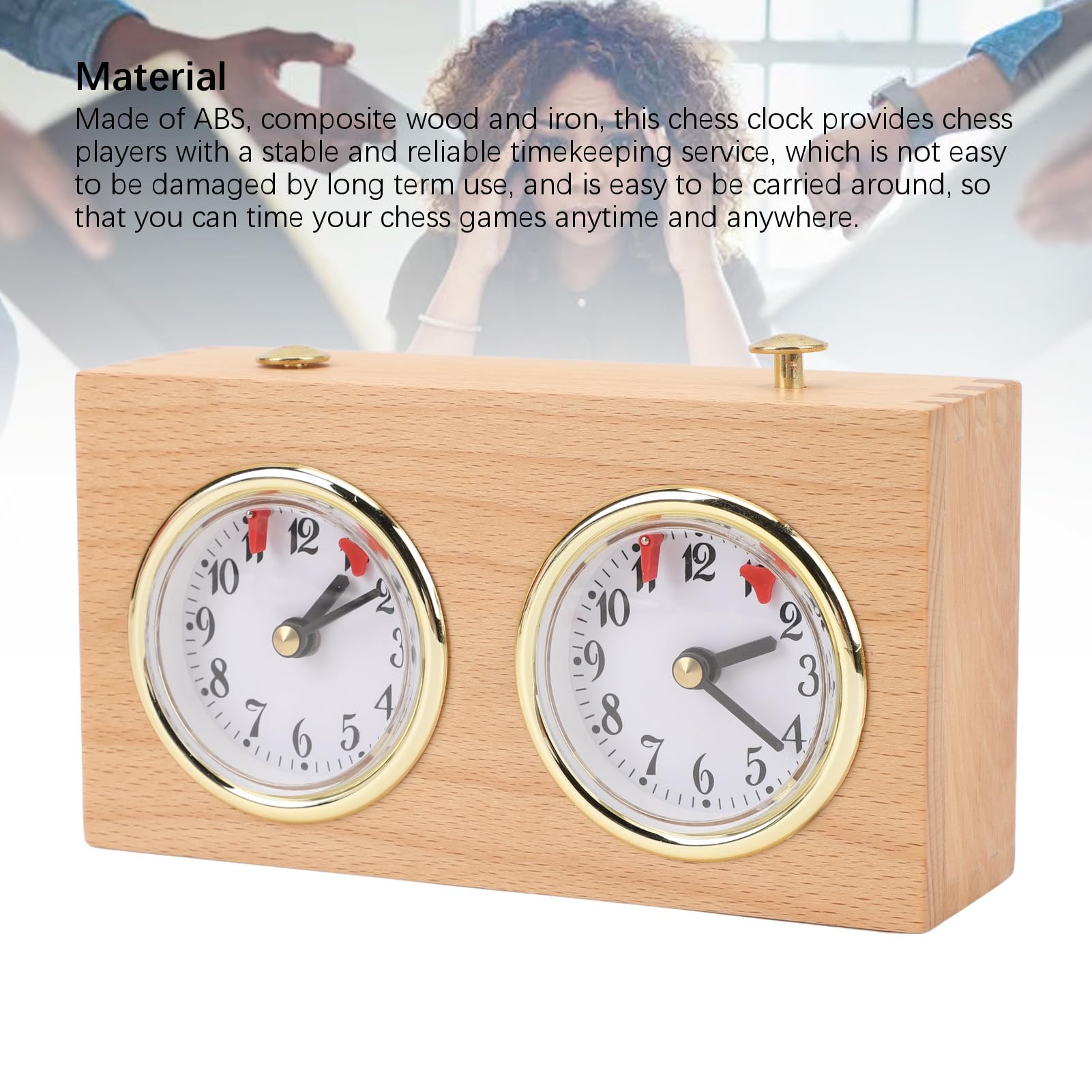 Minuterie D'horloge D'échecs Mécanique Analogique, Réduction du Stress Professionnelle, Minuterie D'échecs Multifonctionnelle pour Les échecs, Les échecs et Autres Matériaux