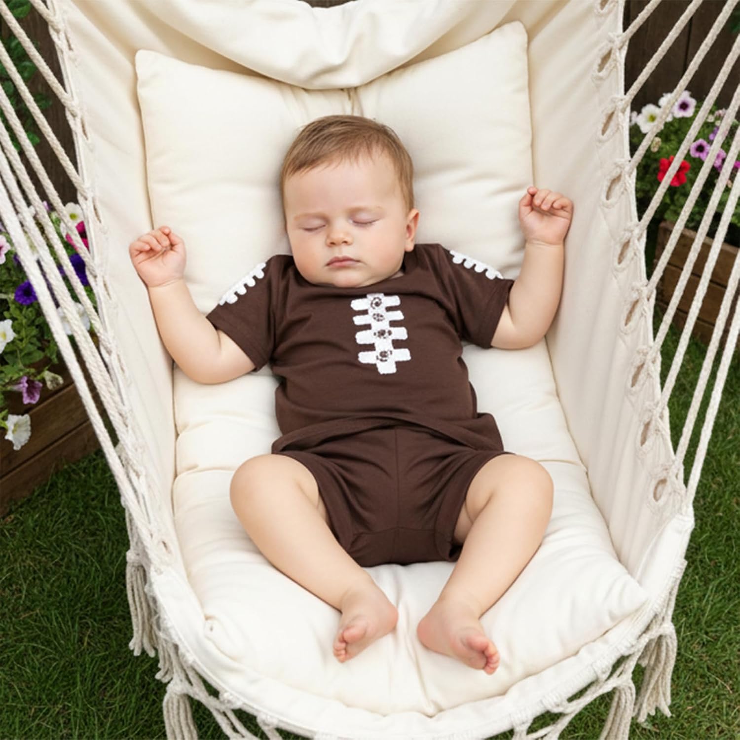 Giraropa Baby Boy Clothes Baseball Pattern Short Sleeve Infant Boy Outfits Striped Shorts Toddler Boy Summer Clothes 2pcs - Image 3