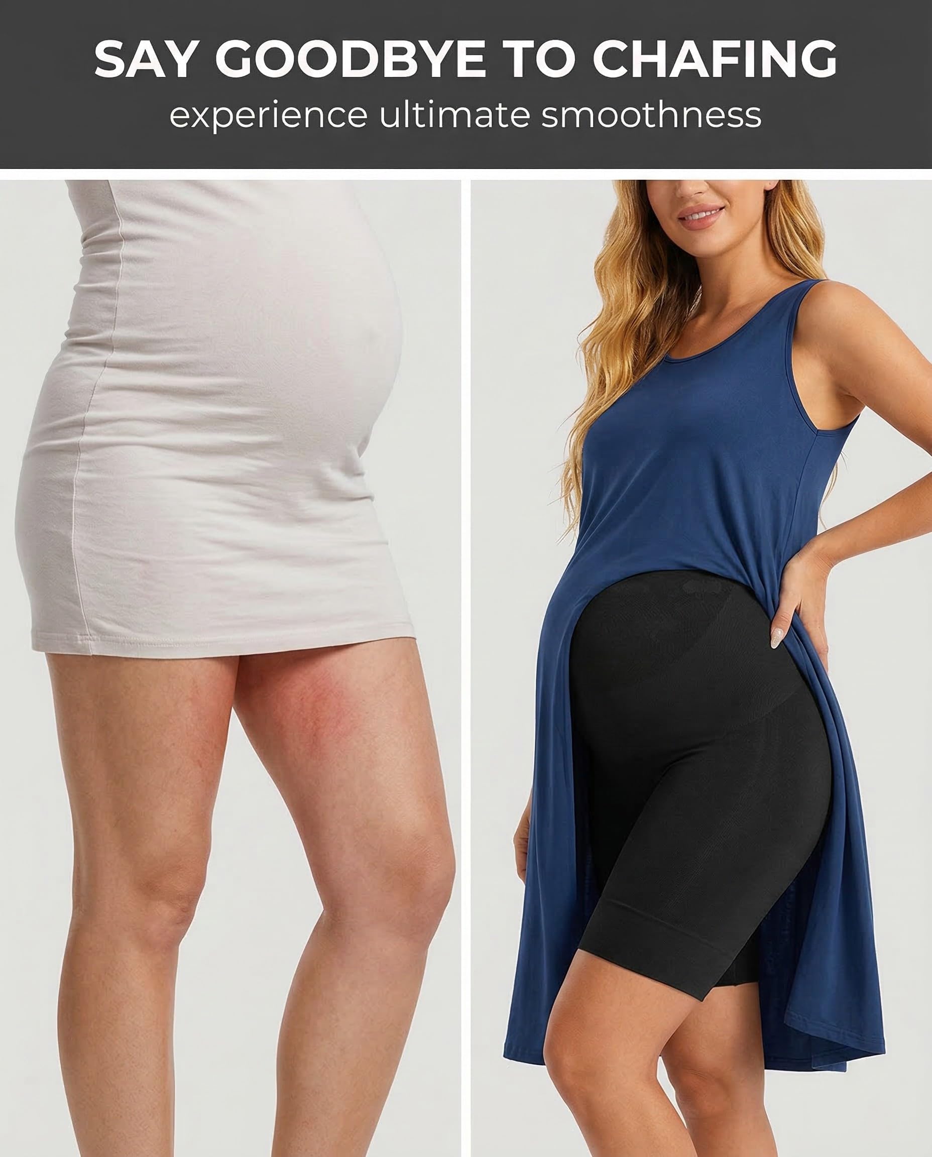 HSIXHAF Bragas Embarazada Cintura Alta Pantalon Antirozaduras Mujer Verano Ropa Interior Premamá - negro/XXL — view 4