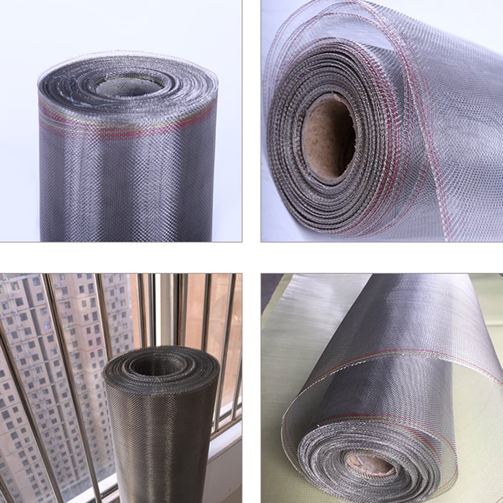 Lot de 20 tamis en maille d'acier tissé antirouille avec trou de 1 mm 1 x 8 m Polyvalents pour des formes personnalisées et des applications durables