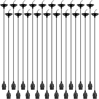 Retisee 20 Pack Hanging Pendant Light Cord Kit Bulk Set E27 Base 4ft Adjustable Hanging Heavy Duty Industrial Edison Bulb Lamp Swag Light Kit for Kitchen Dining Room Terraces, Restaurants, Cafes, Bars