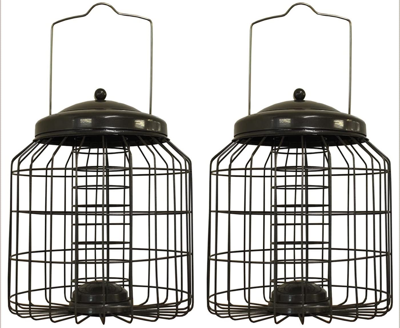 Selections Deluxe Heavy Duty Squirrel Proof Hanging Bird Suet Fat Ball Feeder Cage (Pack of 2)