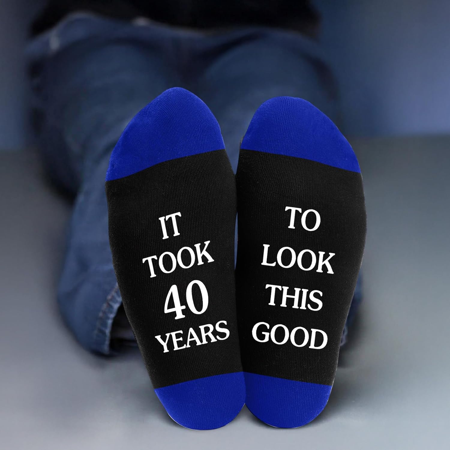 40th Birthday Gifts for Men,Dad Brother Boyfriend Grandpa Husband Father Best Friend Son Happy,Funny Novelty Socks - Image 5