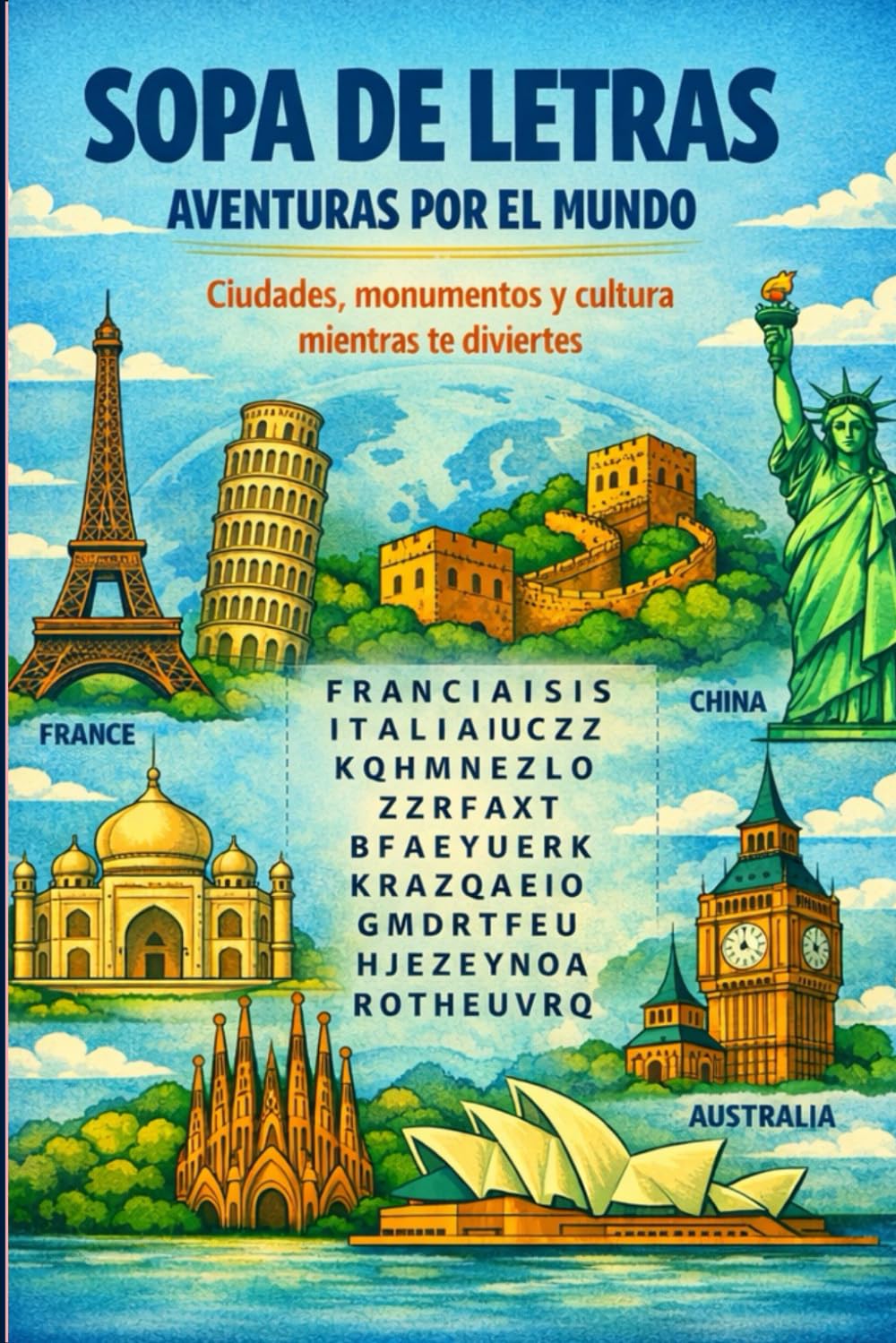 SOPA DE LETRAS: AVENTURAS POR EL MUNDO