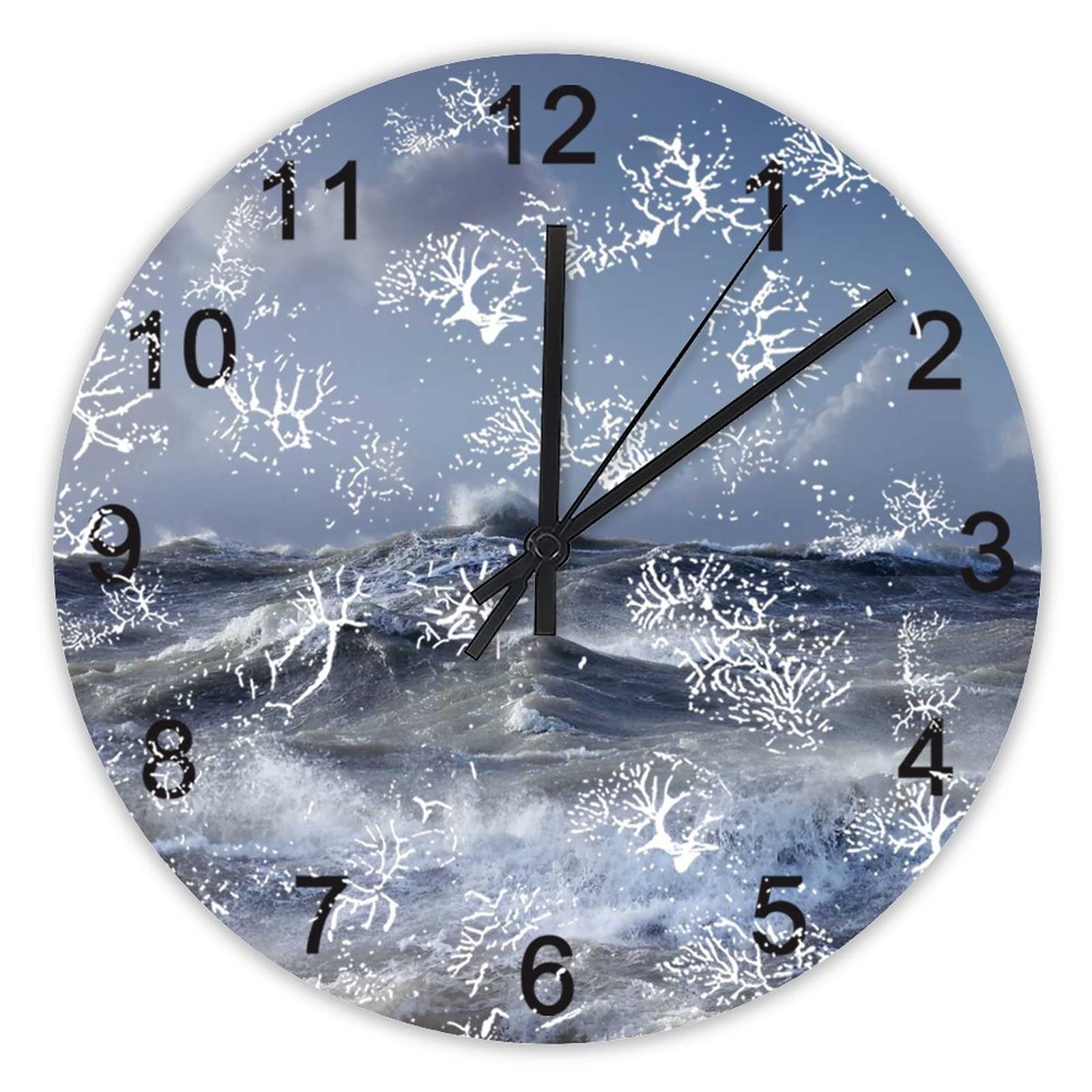 Horloge murale silencieuse de 40 cm pour une décoration de cuisine moderne