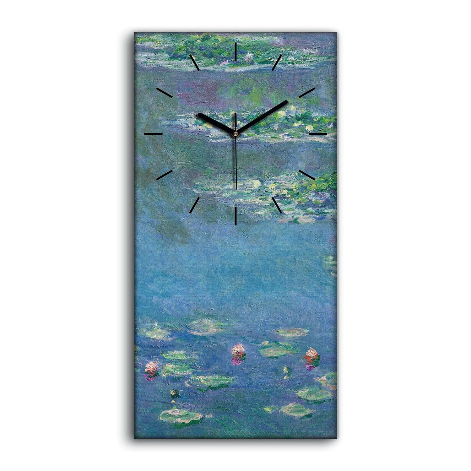 Horloge sur toile silencieuse sans tic-tac 30x60cm pour chambre et salon moderne